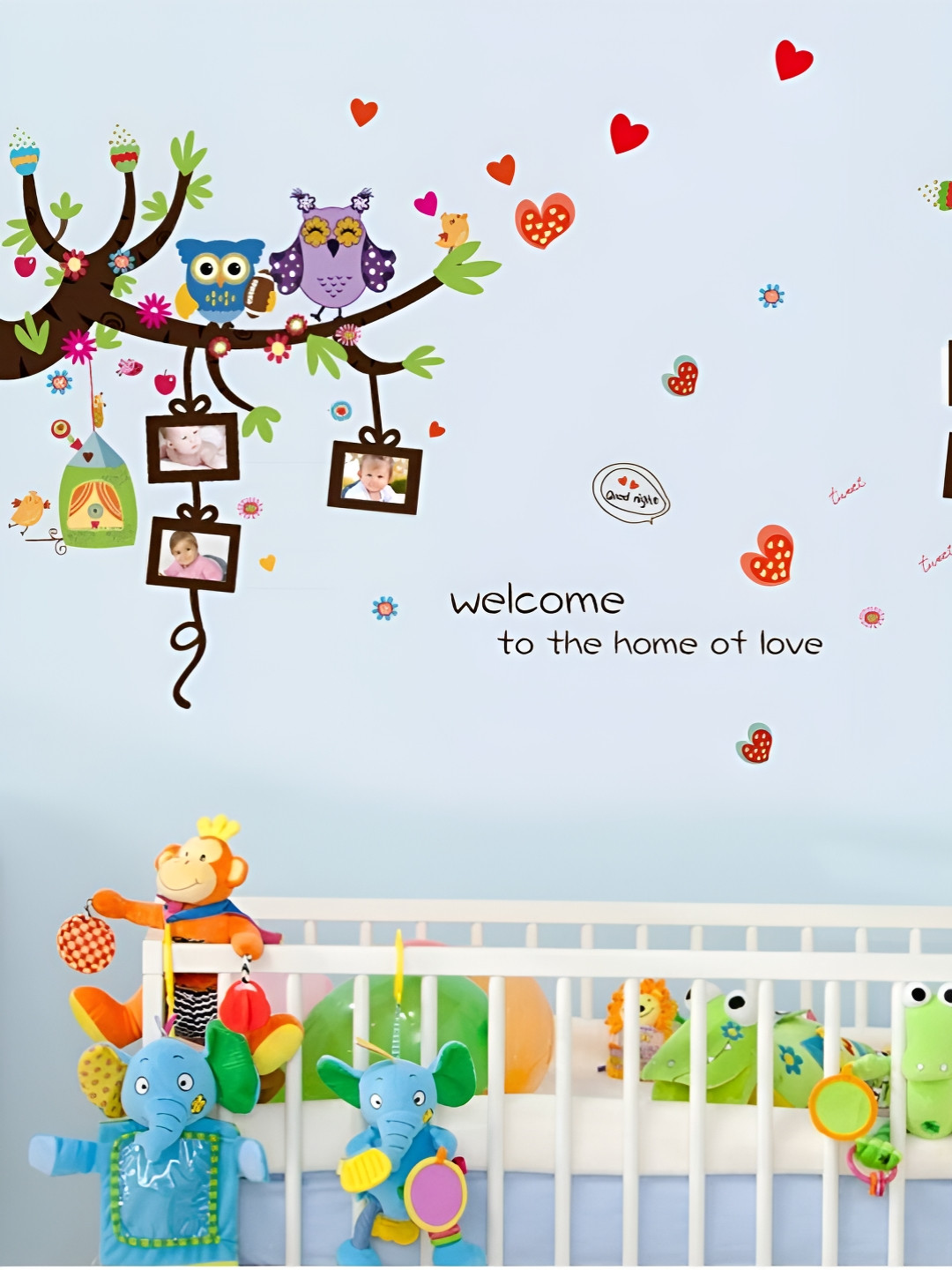 Jaamso Royals Blue & Red 3D Printed Self Adhesive Wall Sticker