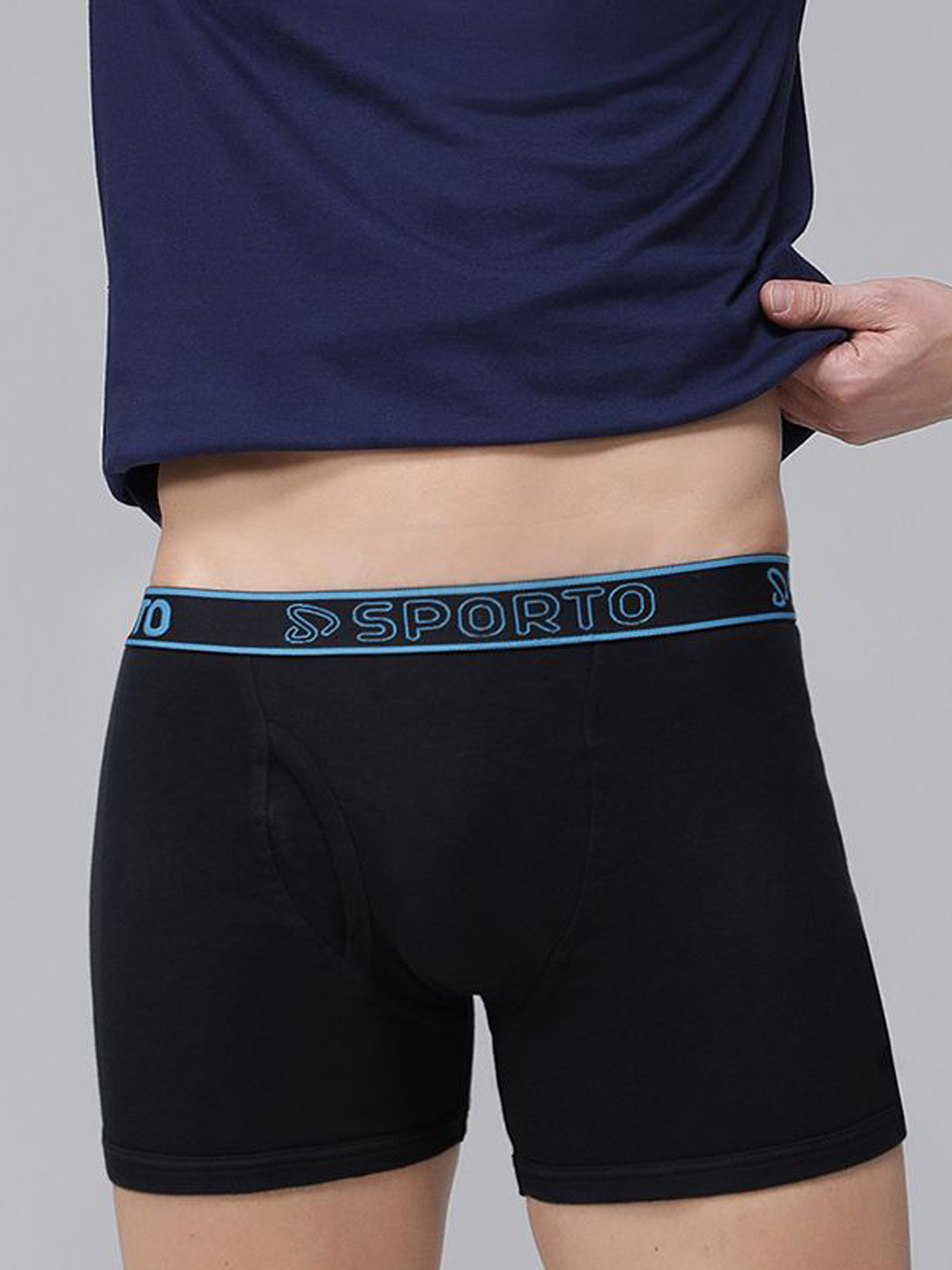 SPORTO Cotton TrunksSP-TR-M1030-BLK-S-1PC