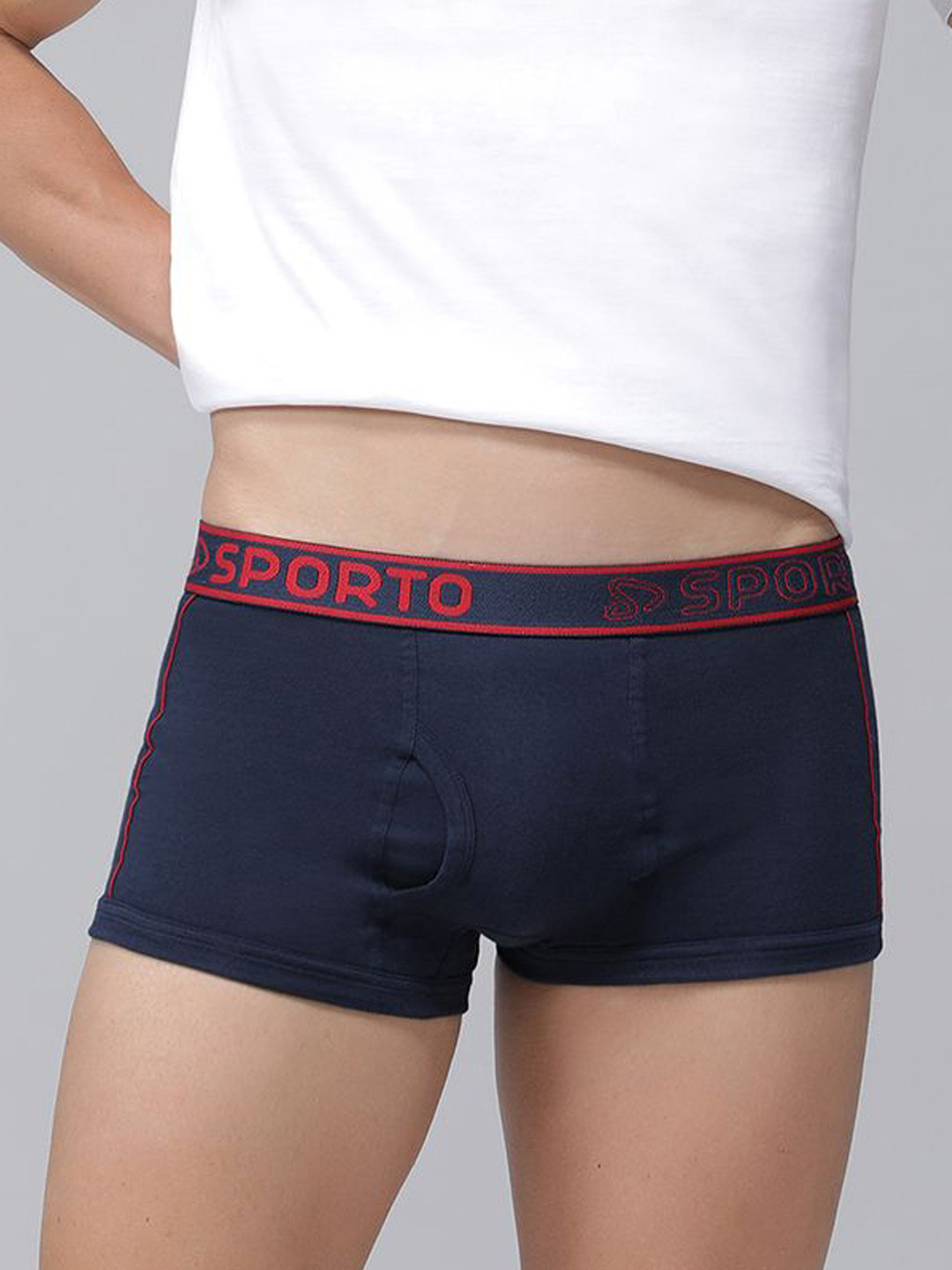 SPORTO Cotton Short TrunksSP-TR-M1022-NVY-S-1PC-Navy Blue