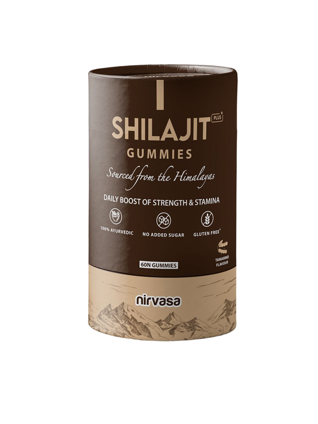 Nirvasa Shilajit Plus Gummies To Improve Strength Stamina Tamarind Flavour -60 Gummies