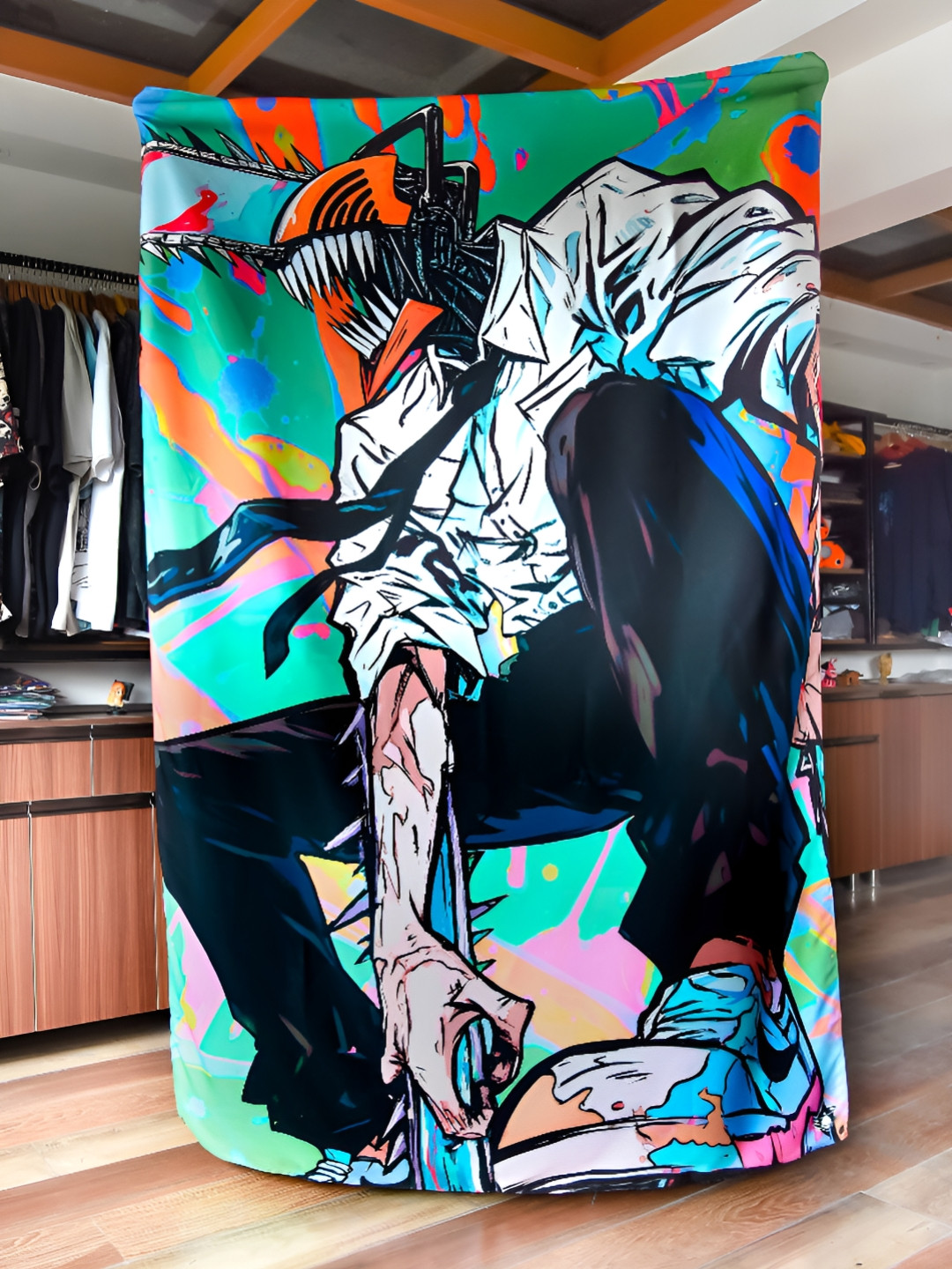 COMICSENSE White & Black Anime Dreadest Devil Printed Tapestry