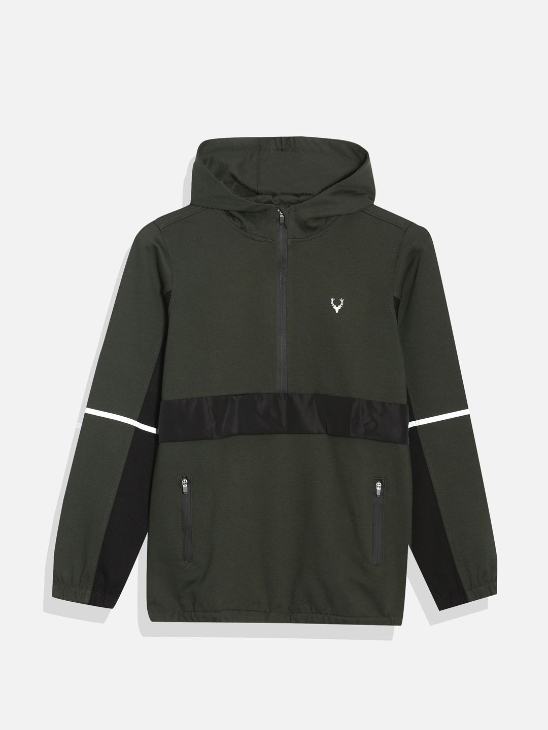 Allen Solly Junior Boys Striped Hooded Sweatshirt