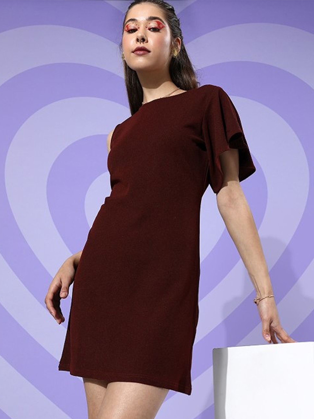 Sera Flared Sleeve Scuba Sheath Mini Dress