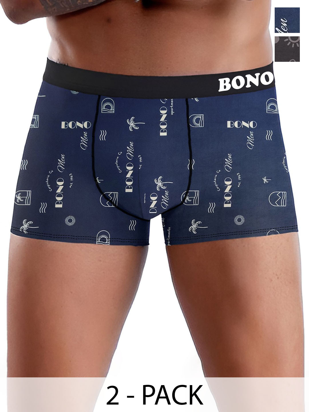 DISPENSER  Pack Of 2 Printed Breathability Trunk V4-C8-C9-DG-Printed-M