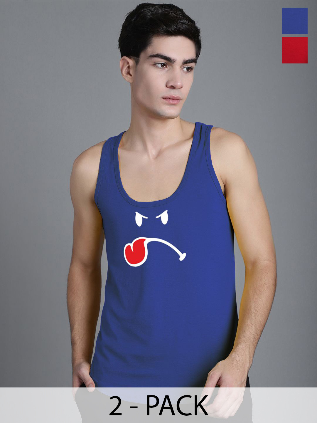 FBAR  Pack Of 2 Printed Gym Vests FBC582-03-FBC604-05