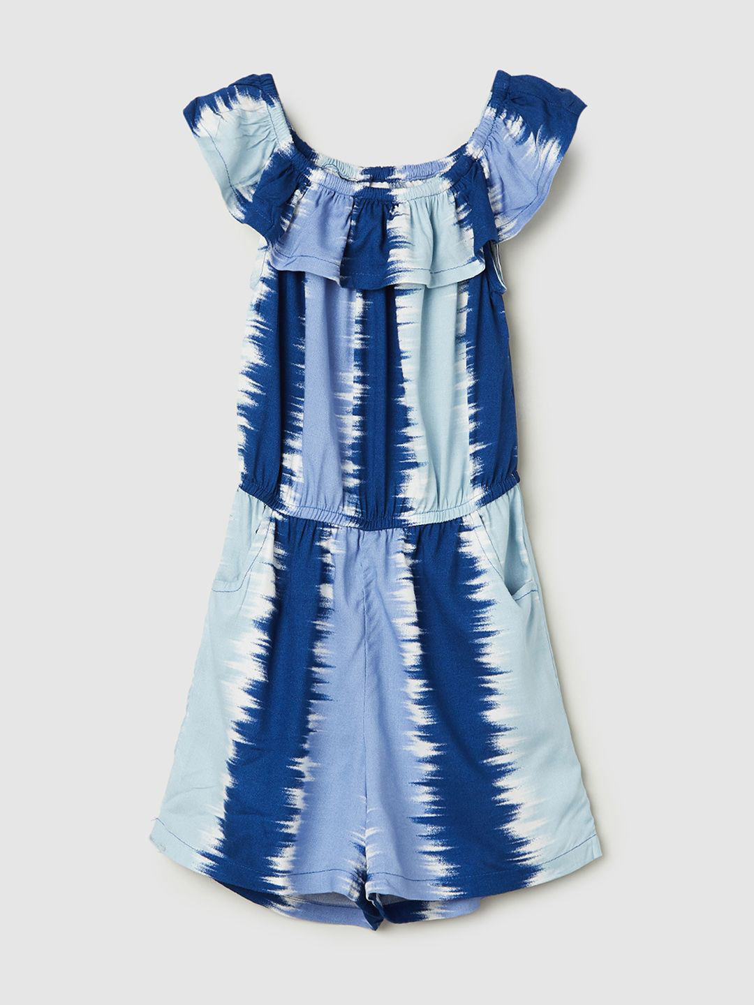 max Girls Striped Jumpsuit