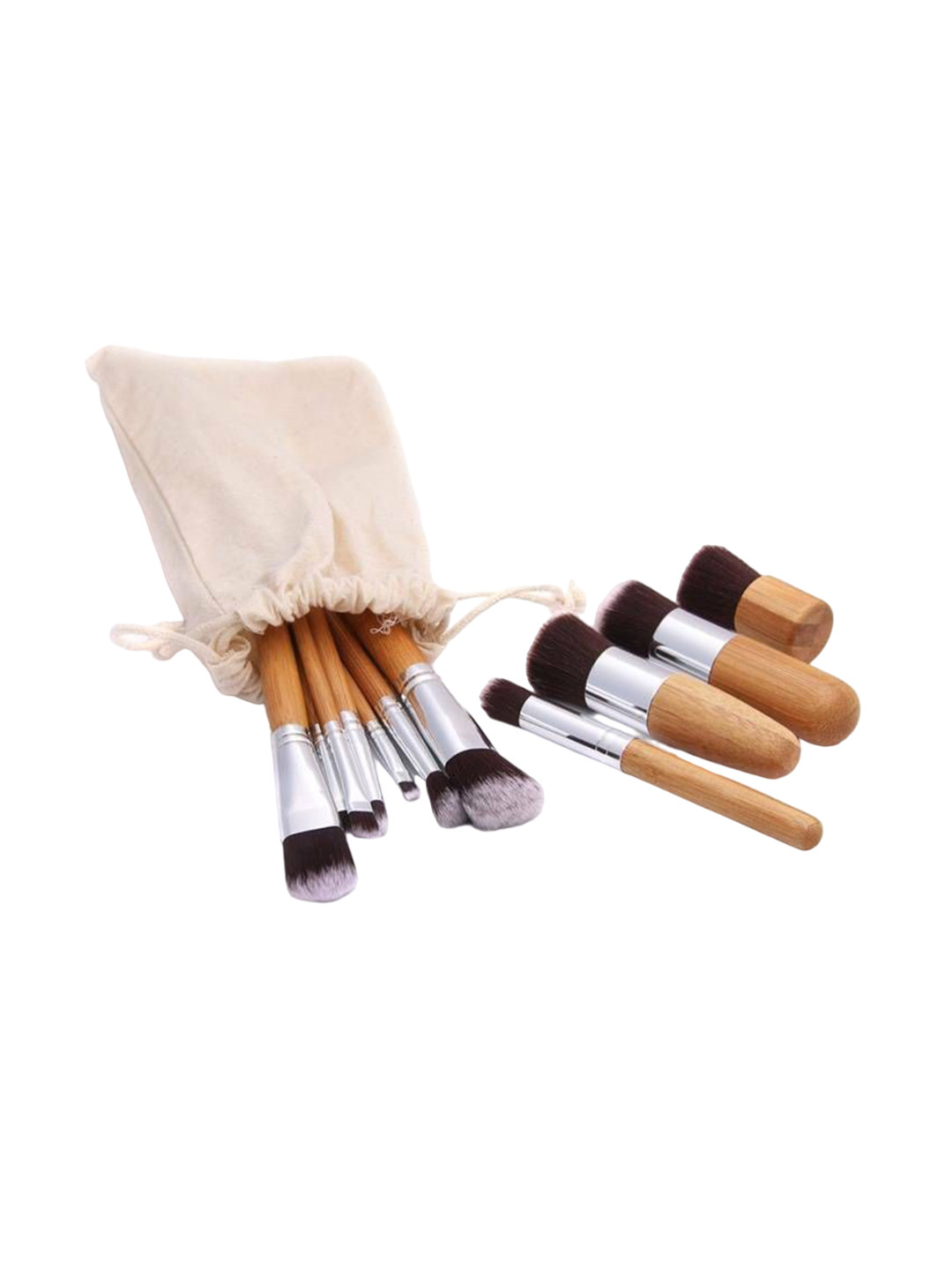 FAVON Set Of 11 Professional Wooden Handle Makeup Brush Set