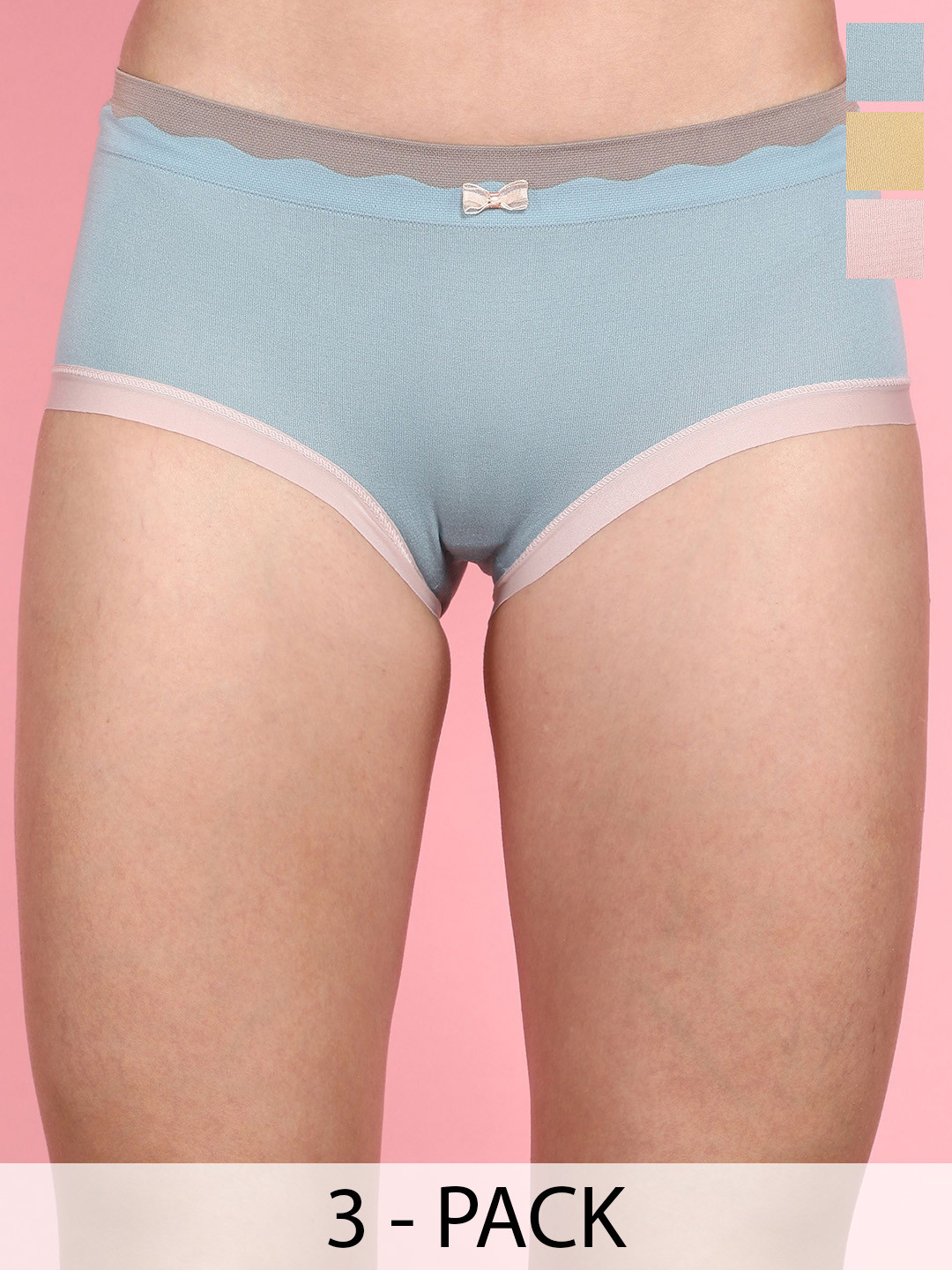 wincly fashion Pack Of 3 Hipster Briefs OCEANWAVE/PO3/L