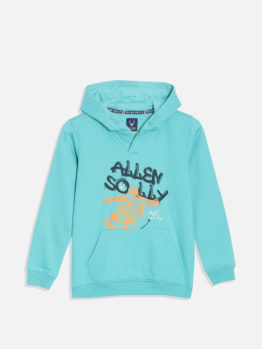Allen Solly Junior Boys Printed Hooded Sweatshirt