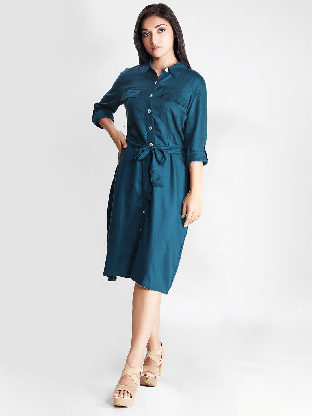 Dream of Glory Inc Satin Shirt Dress