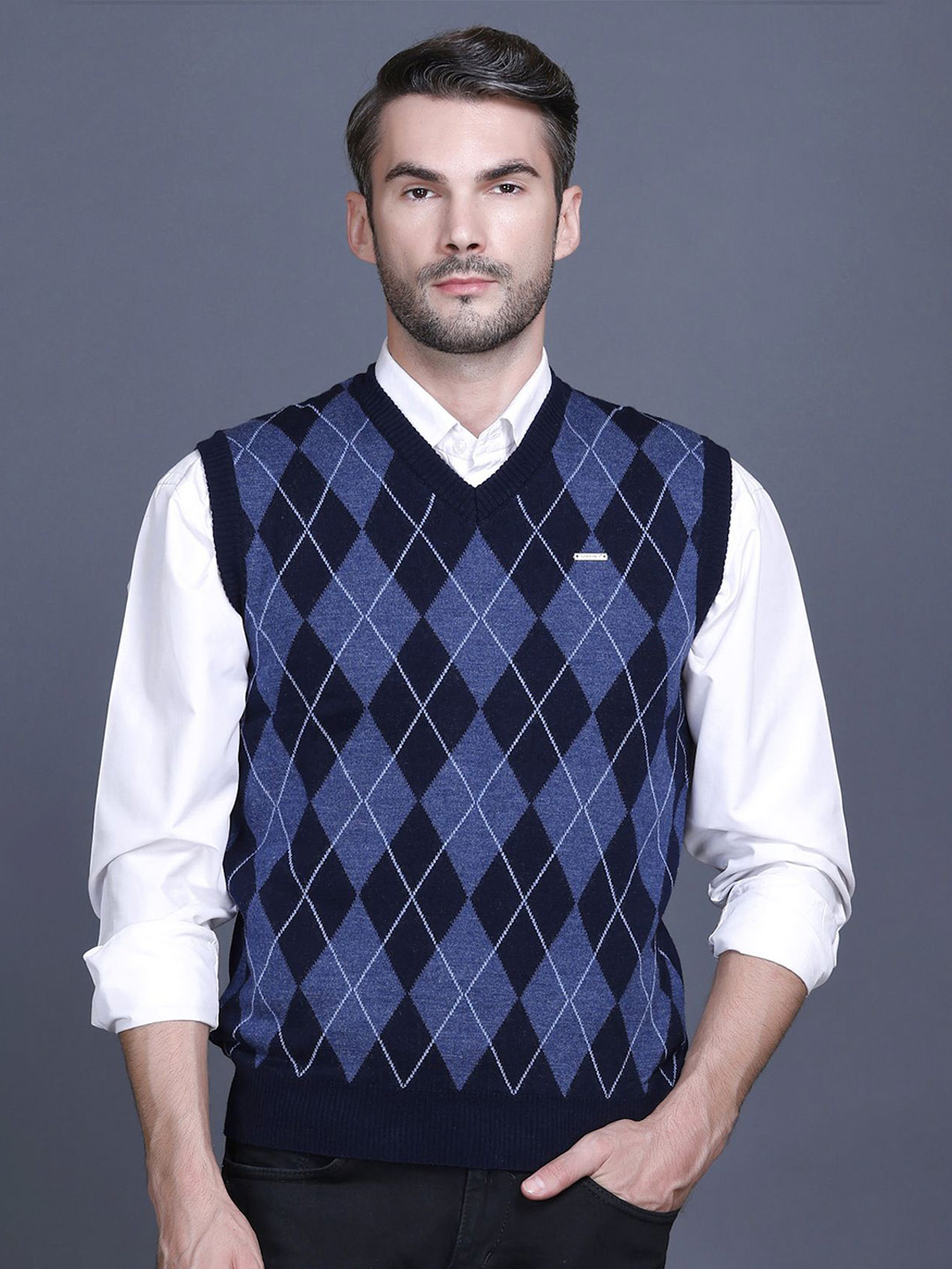 GODFREY Men V Neck Wollen Sweater