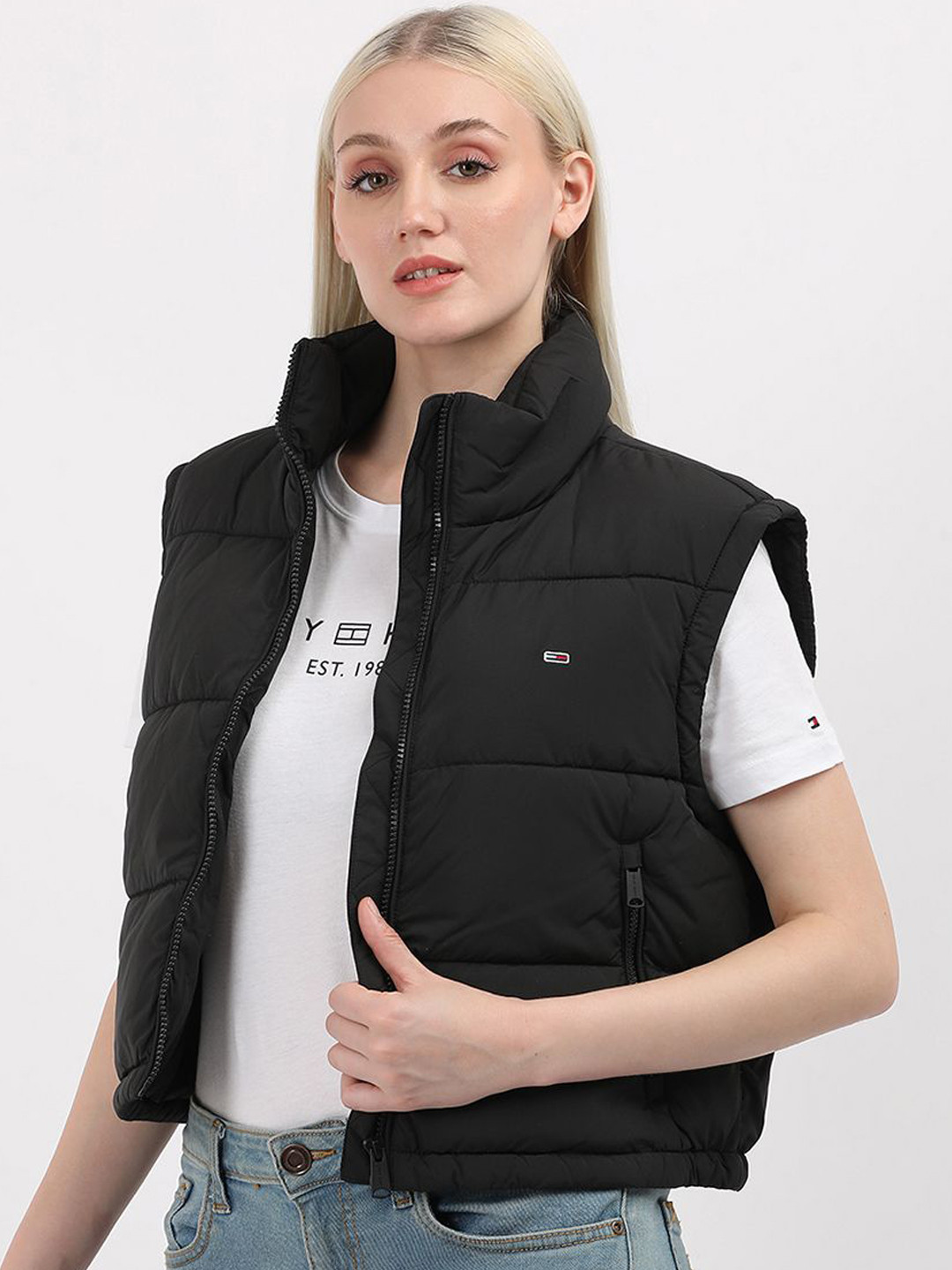 Tommy Hilfiger Women Floral Crop Puffer Jacket