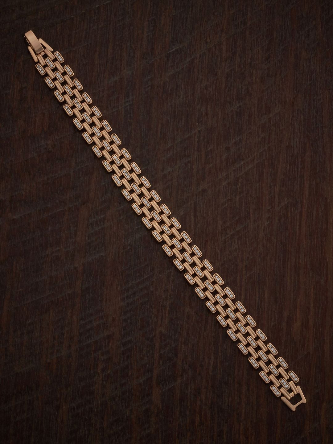 Kushal's Fashion Jewellery Gold-Plated Cubic Zirconia Armlet Bracelet