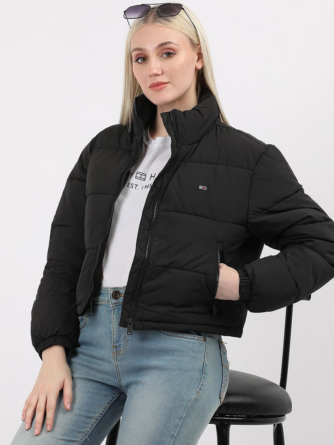 Tommy Hilfiger Women Crop Padded Jacket