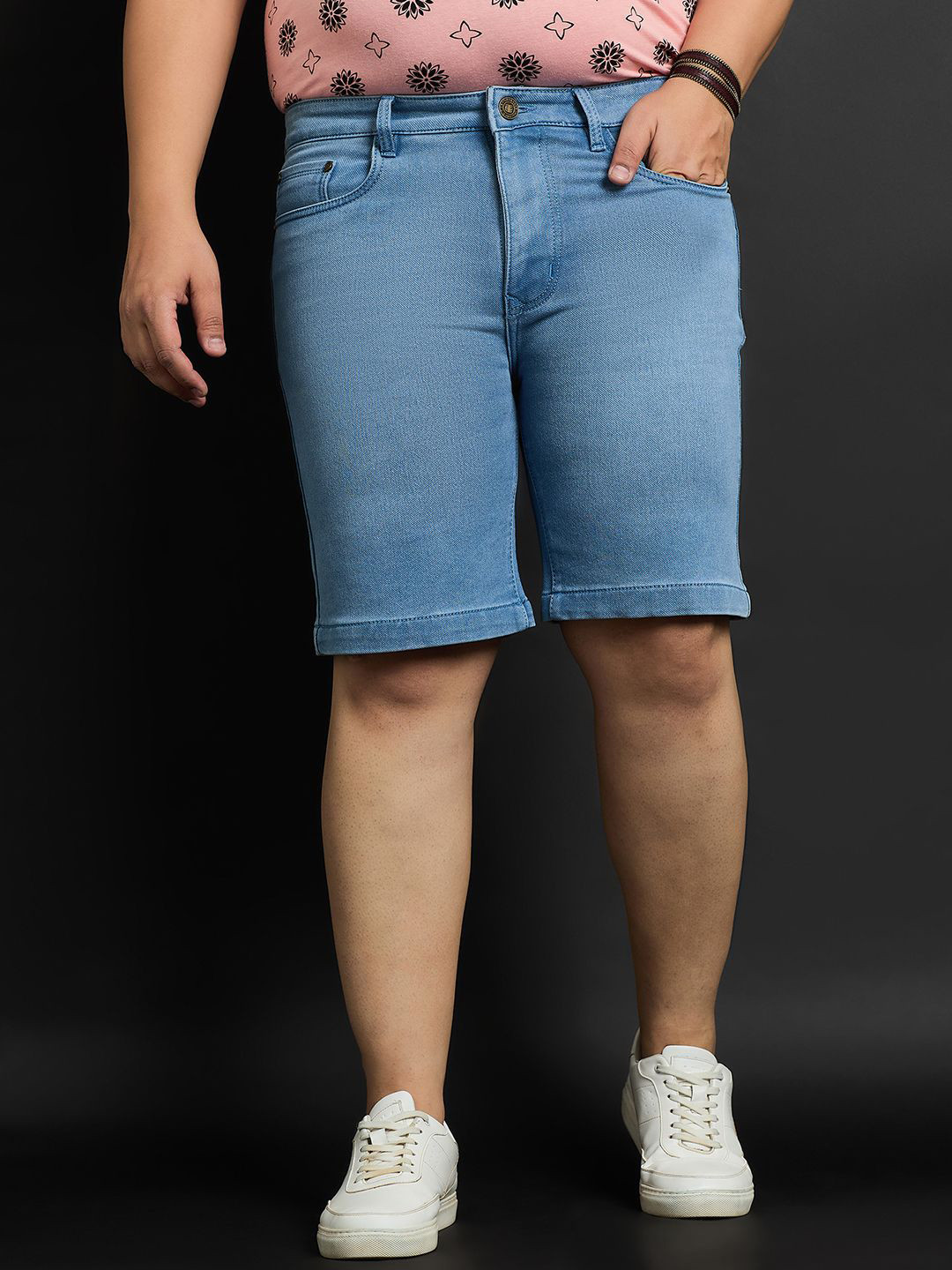 bigbanana Plus Size e-Dry Technology Washed Denim Shorts
