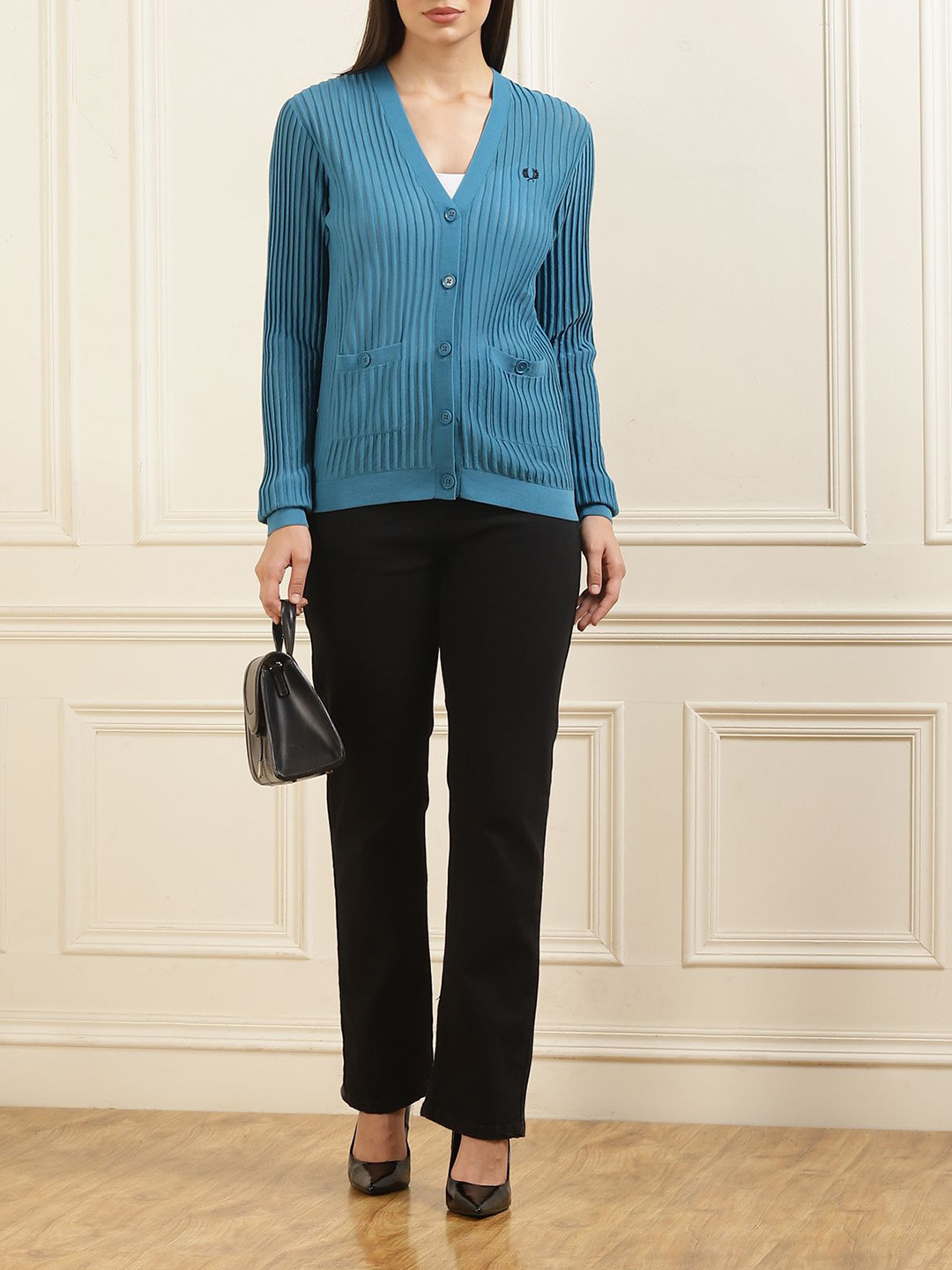 Fred Perry Women Striped Cardigan