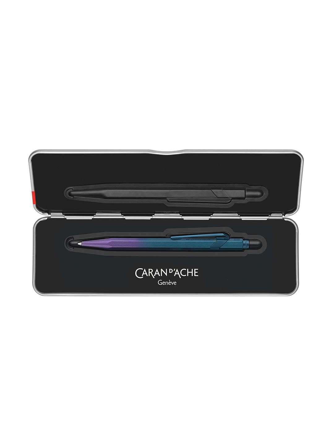 Caran D Ache Purple & Blue Aluminum Colorblocked Ocean Claim Your Style Ed 5 Ball Pen