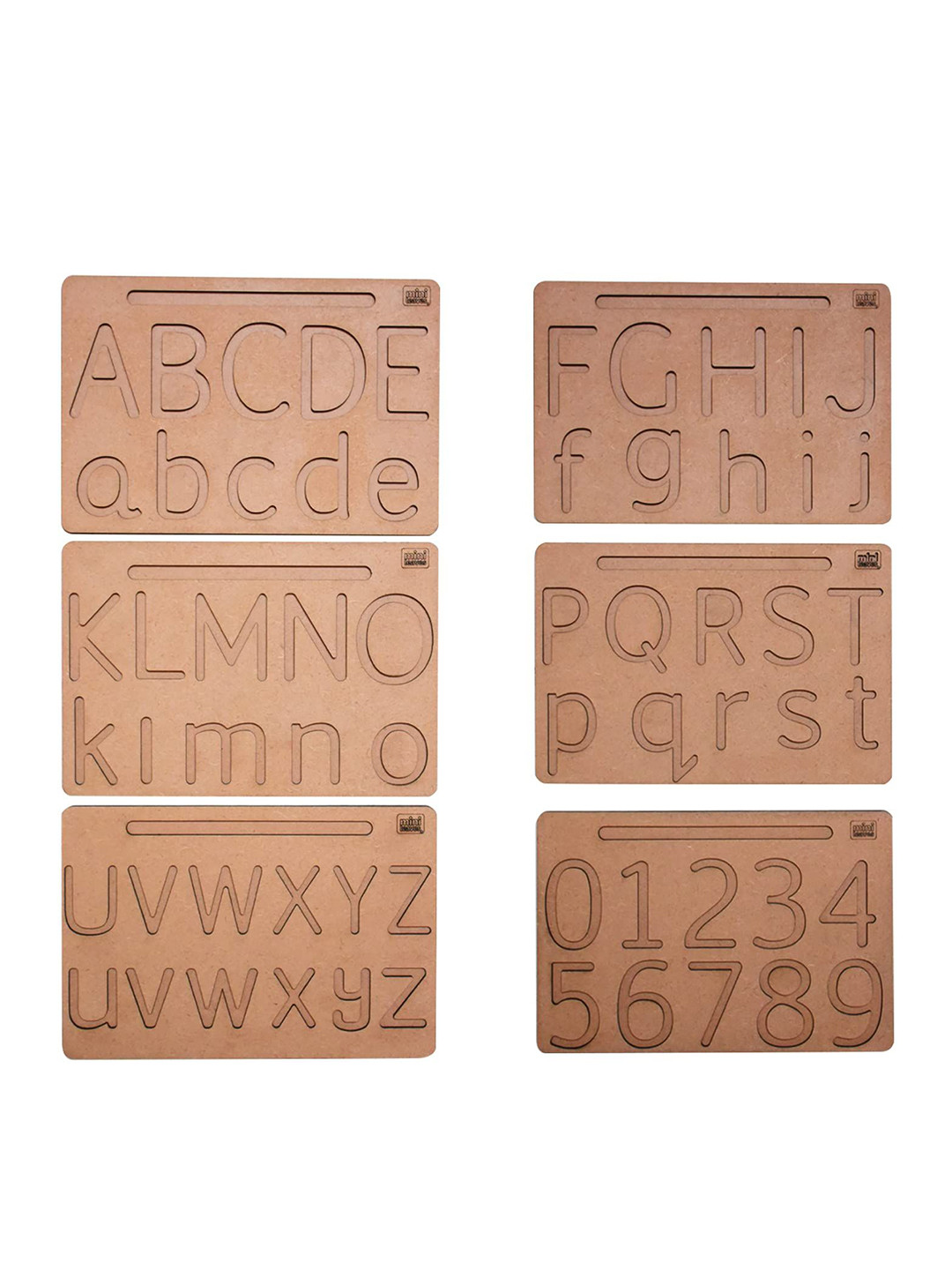 Mini Leaves Wooden Tracing Board - Capital & Small Letters Numbers for Kids 3+ Yrs