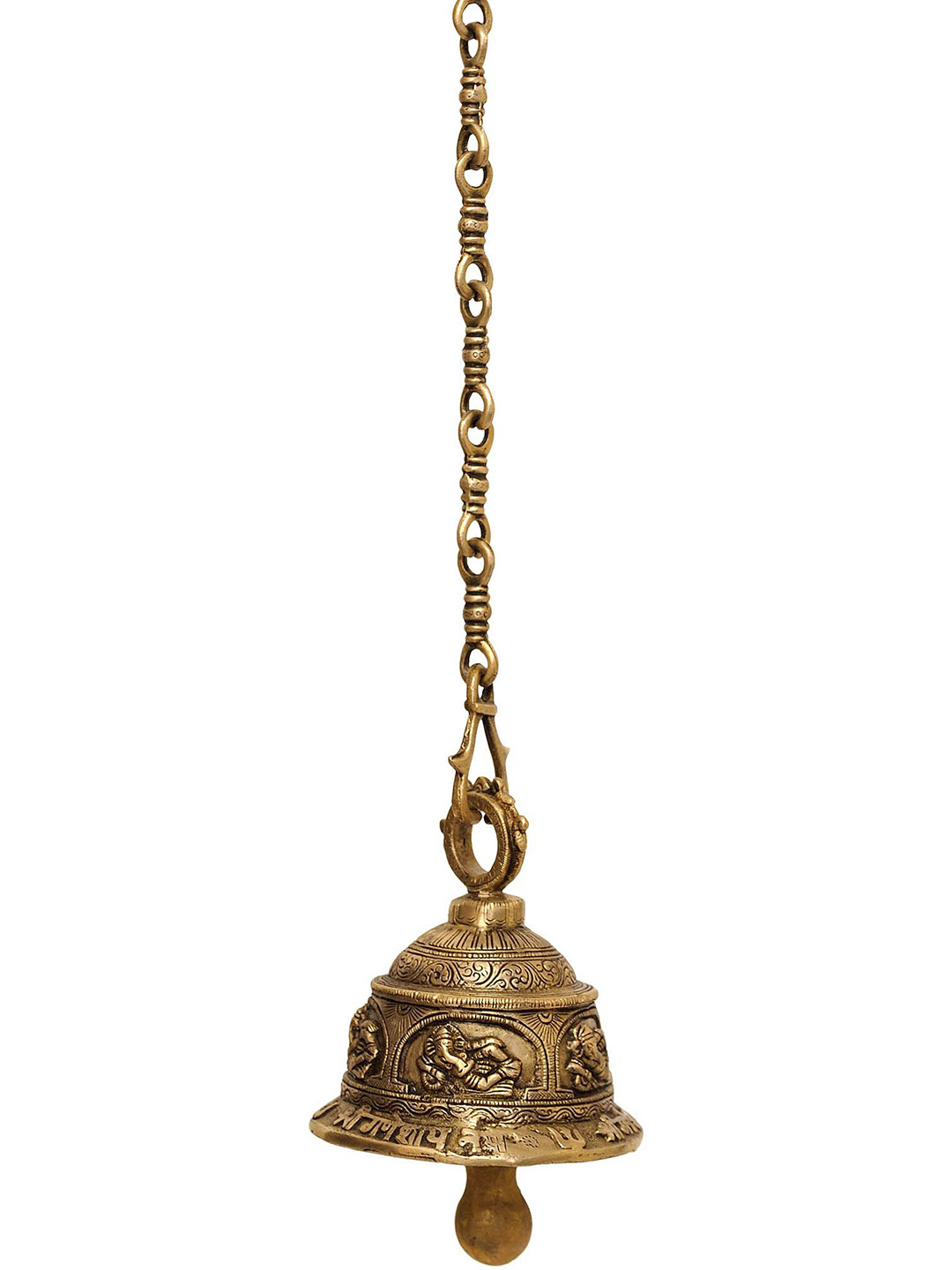 Exotic India Lord Ganesha Hanging Bell in Brass