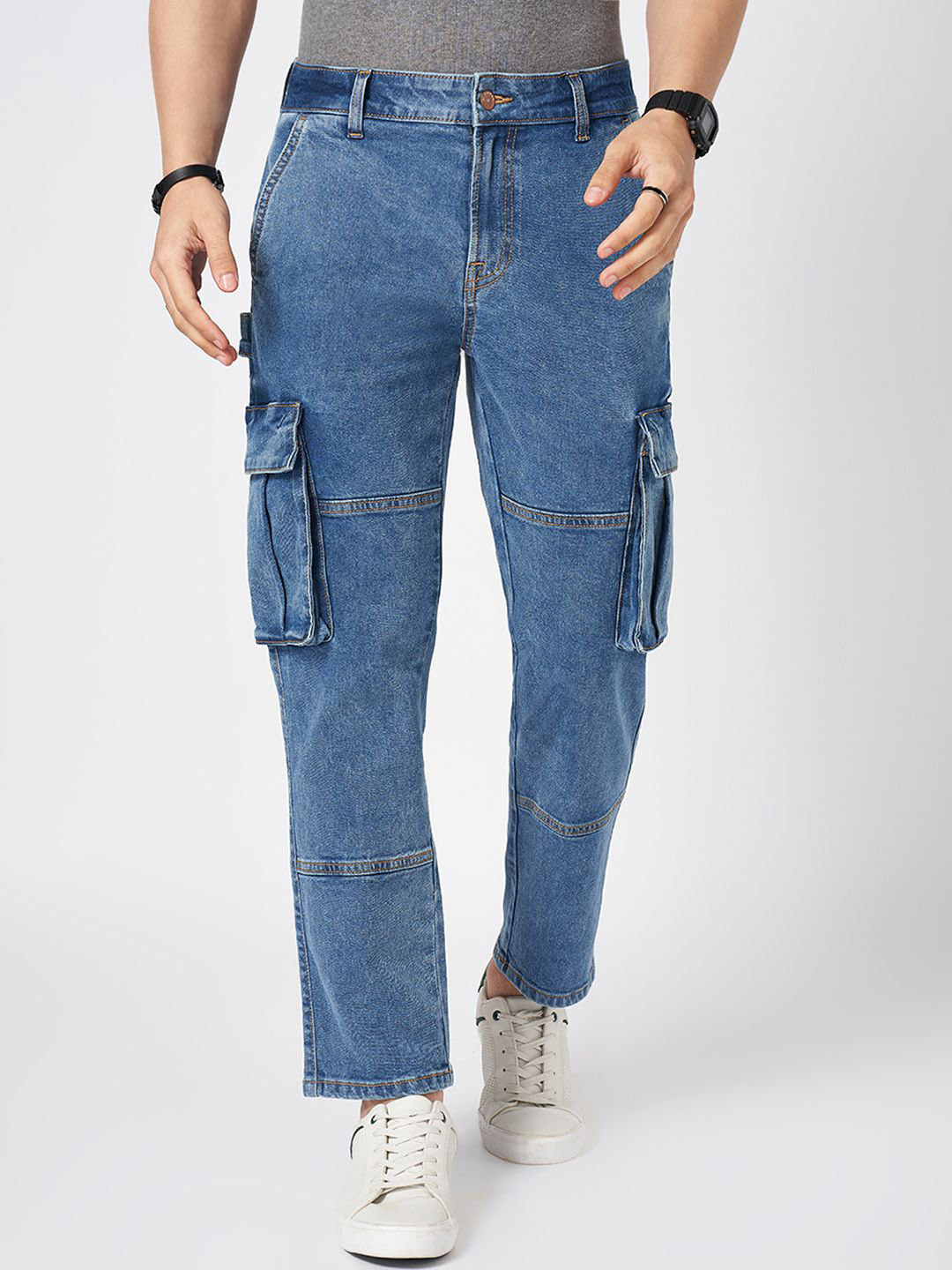 SF JEANS by Pantaloons Men Mid-Rise Cargo Jeans
