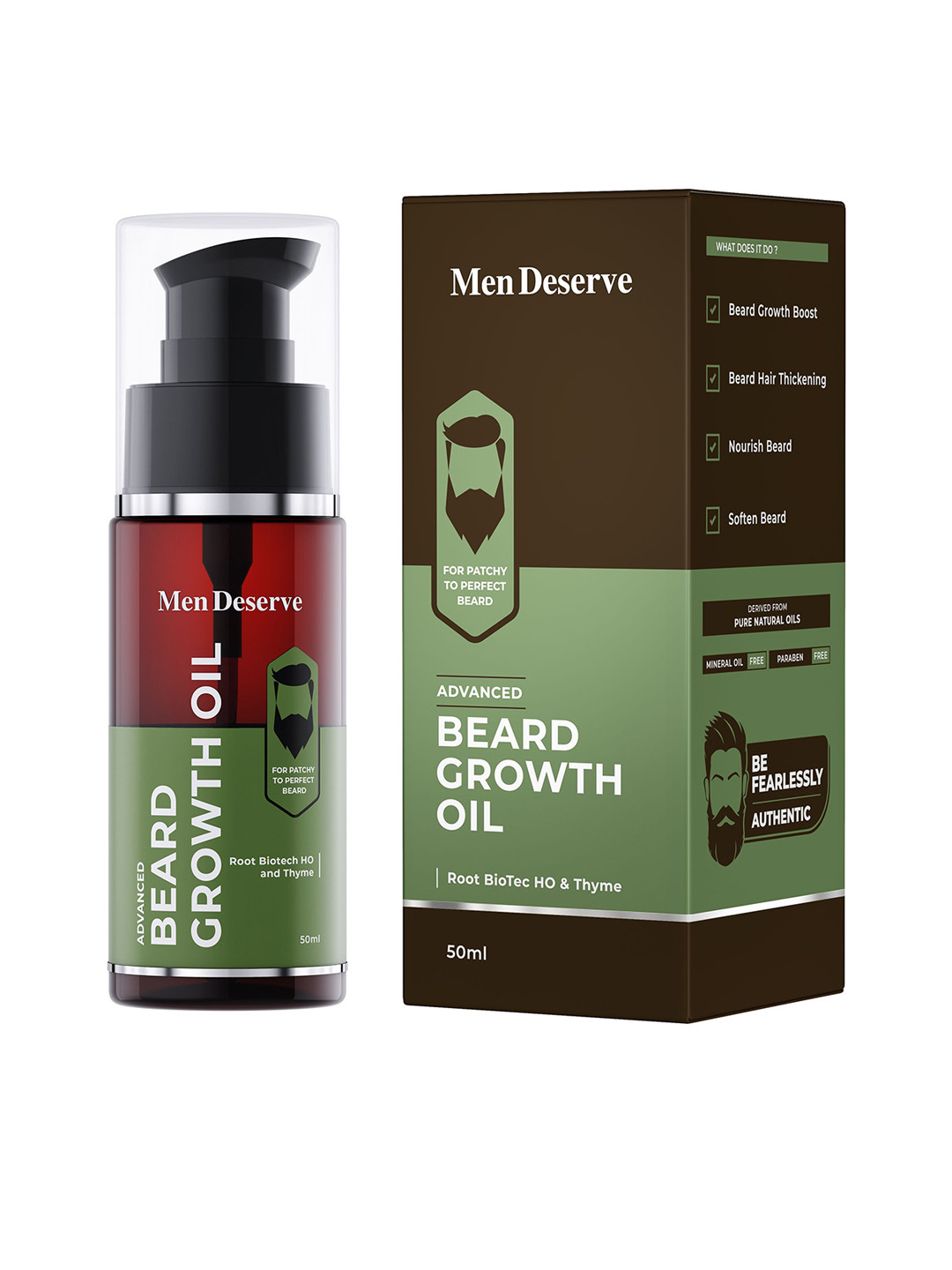 Men Deserve Mineral Oil Free Advanced Beard Growth Oil 50 ml