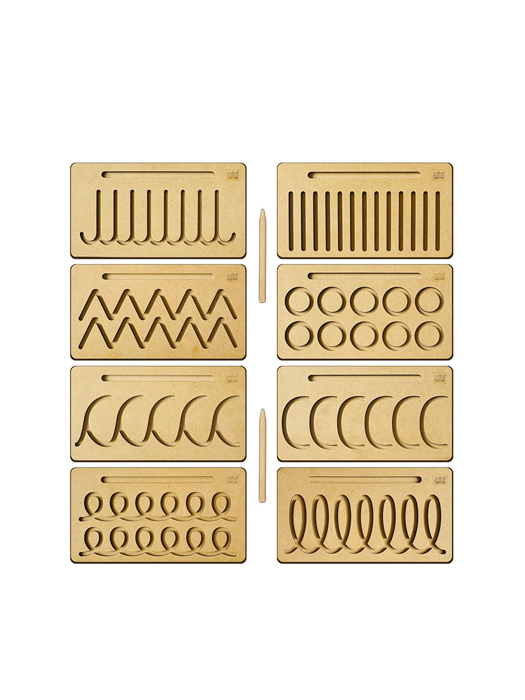 Mini Leaves Double-Sided Wooden Tracing Board Set