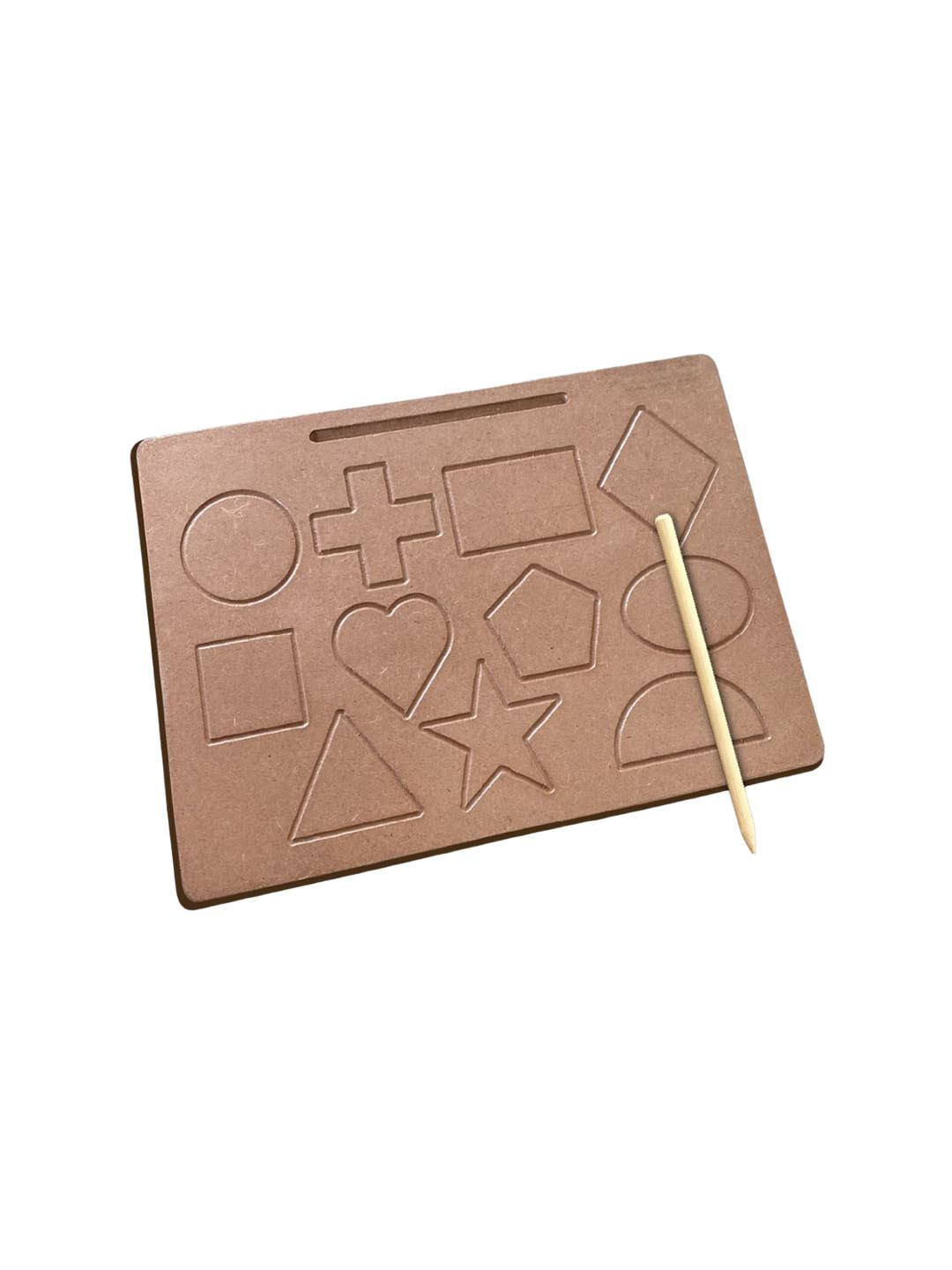 Mini Leaves Wooden Tracing Board Geometric Shapes for Kids 2+yrs