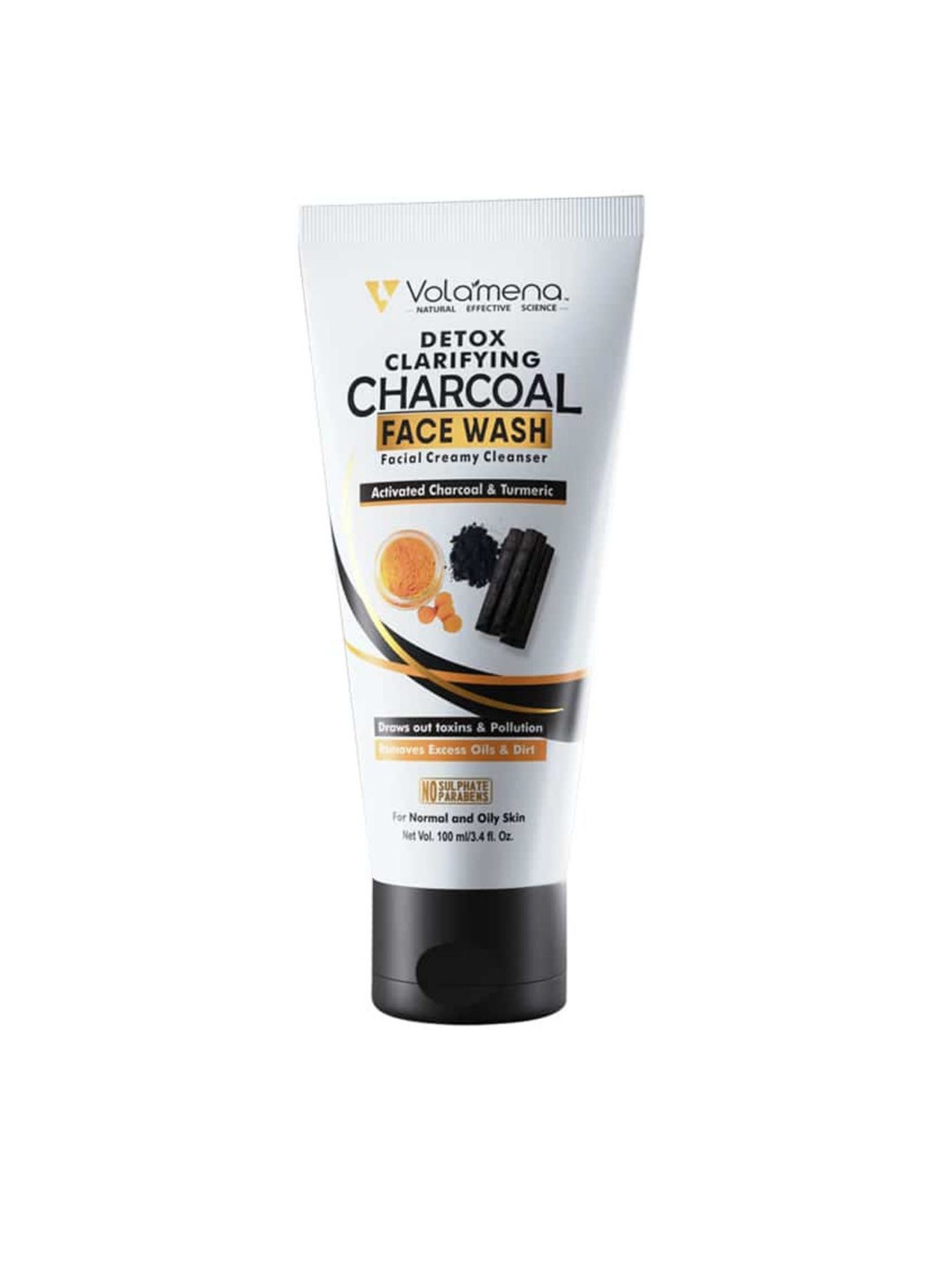 Volamena Detox Clarifying Creamy Charcoal Face Wash 100 ml