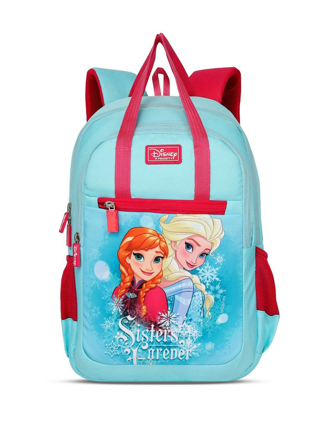 Priority  Girls Disney Princess Elsa & Anna Printed School Backpack 20L