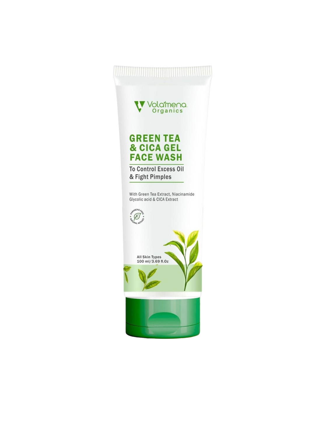 Volamena Organics Green Tea & CICA Control Oil Gel Face Wash 100 ml