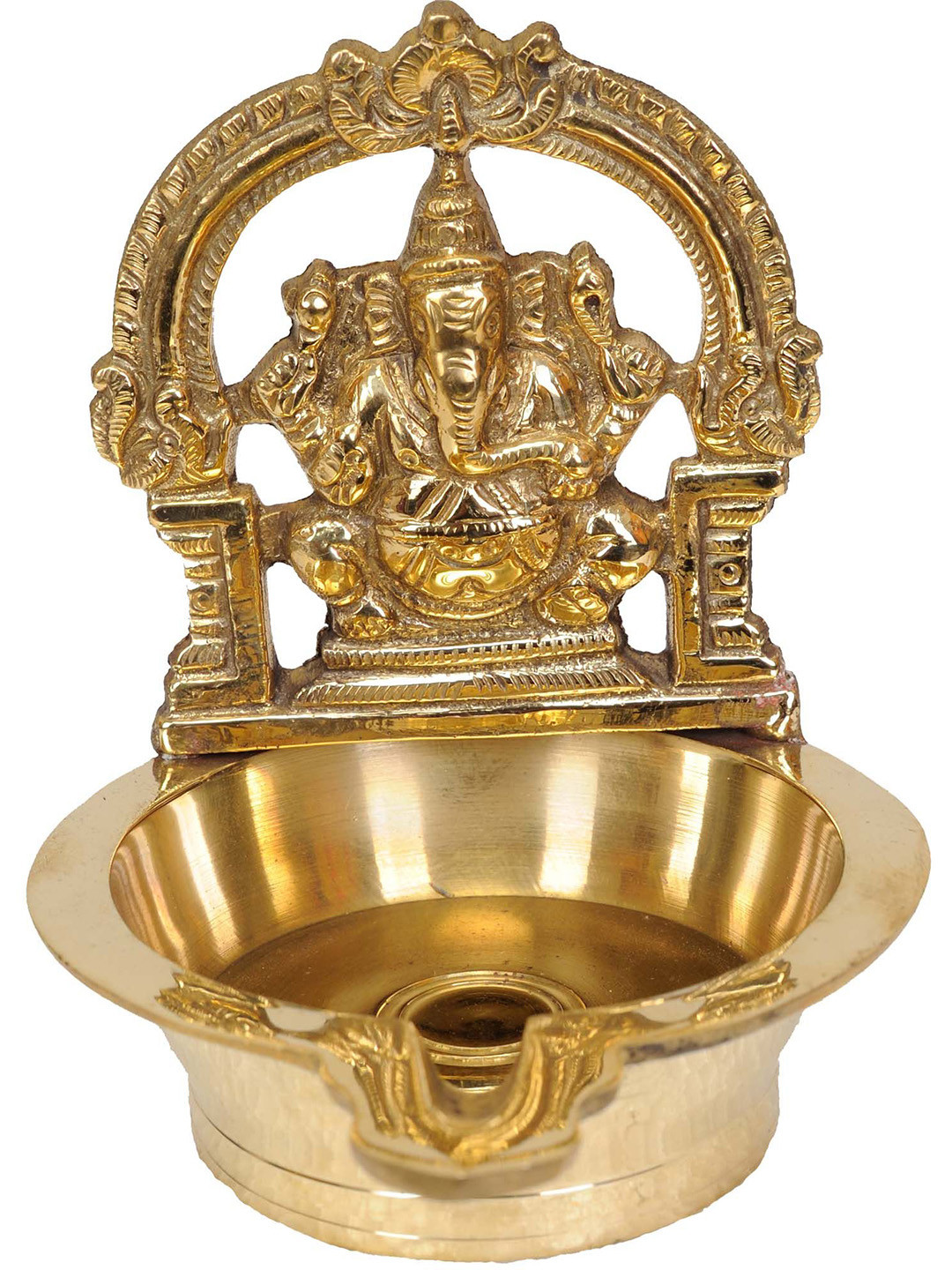Exotic India Brass Traditional Lord Ganesha Lamp