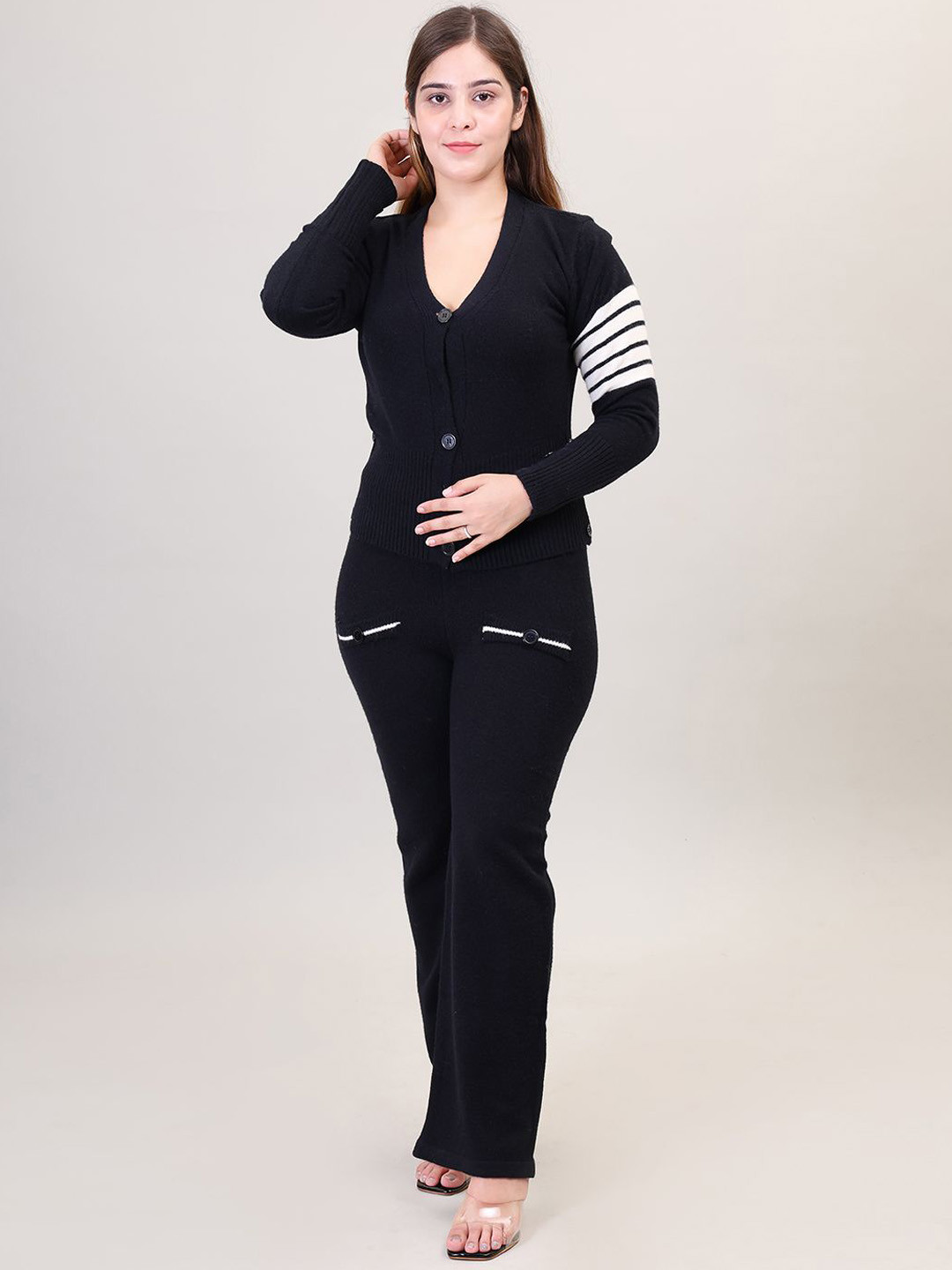 Camey Woollen Sweater With Trouser