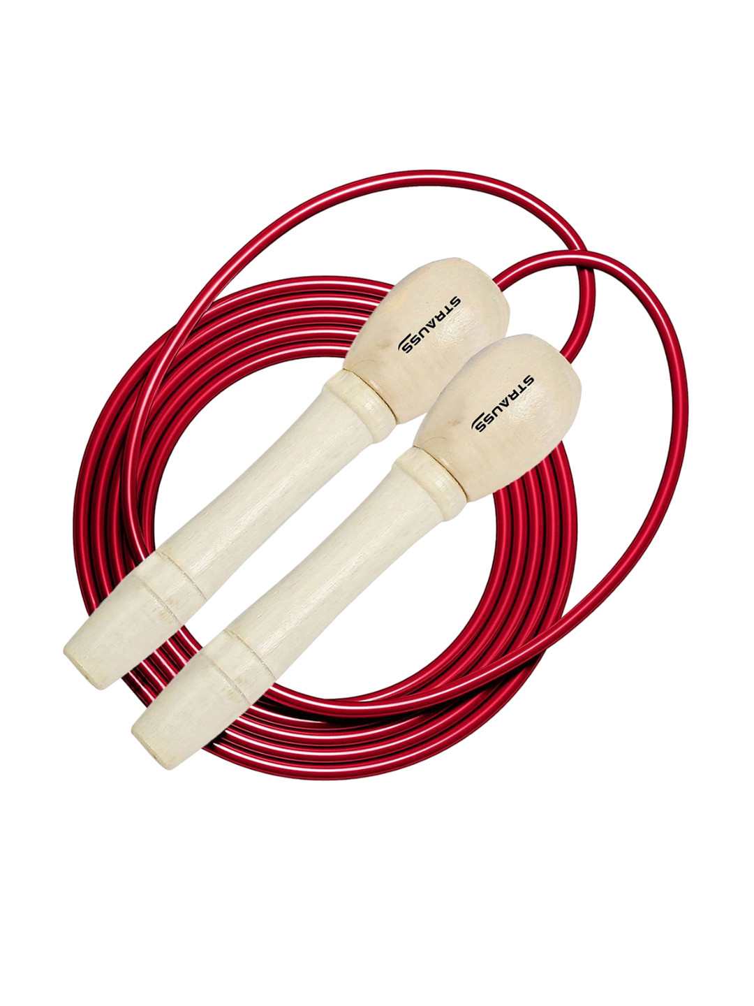 STRAUSS Red Strauss Skipping Rope with Wooden