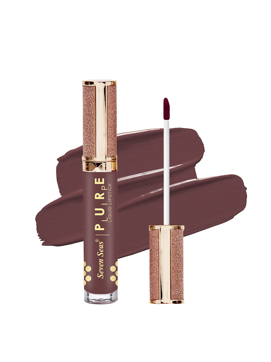 Seven Seas Pure Highly Pigmented, Long Lasting &Smudge proof Liquid Lipstick- Castro 1-7ml