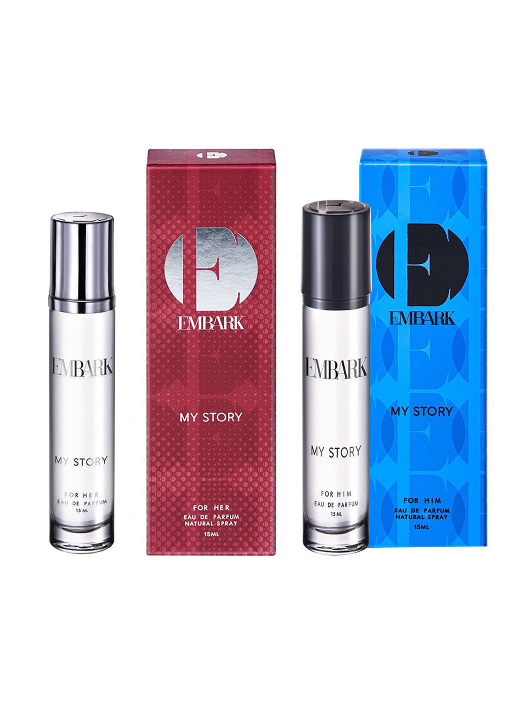 EMBARK My Story Eau De Parfum For Him & Her - 15ml each