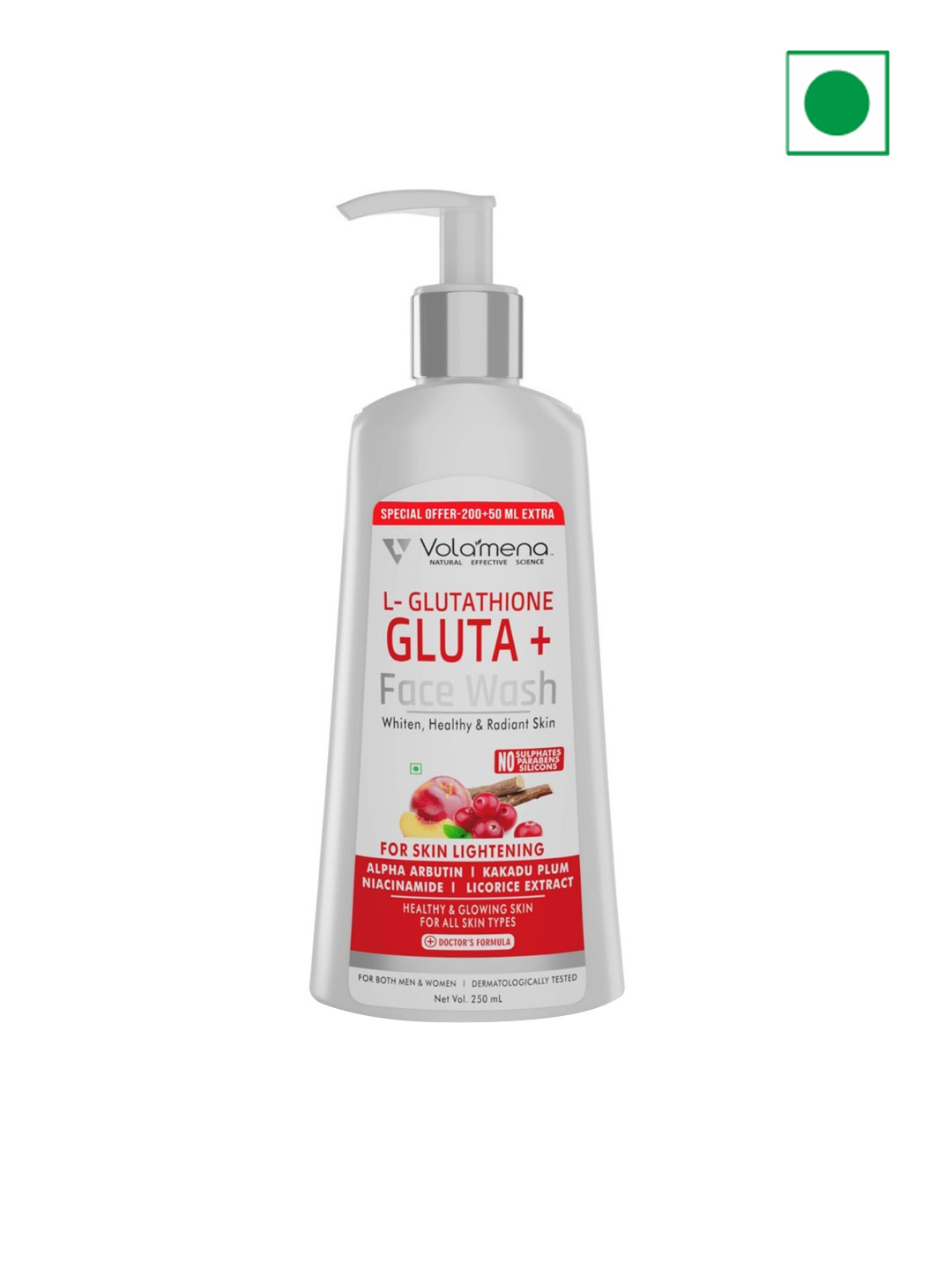 Volamena L-Glutathione Gluta+ Brightening Face Wash- 250 ml