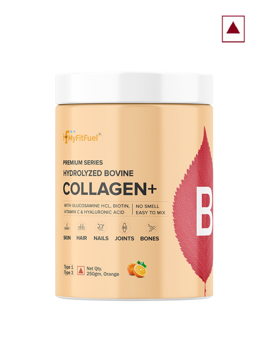 MyFitFuel Premium Series Hydrolyzed Bovine Collagen+ - 250g - Orange