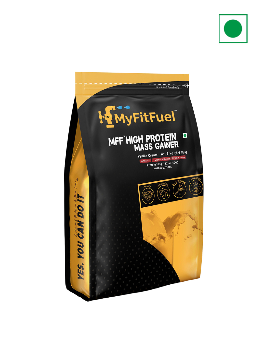 MyFitFuel MFF High Protein Mass Gainer- Vanilla Cream- 3kg