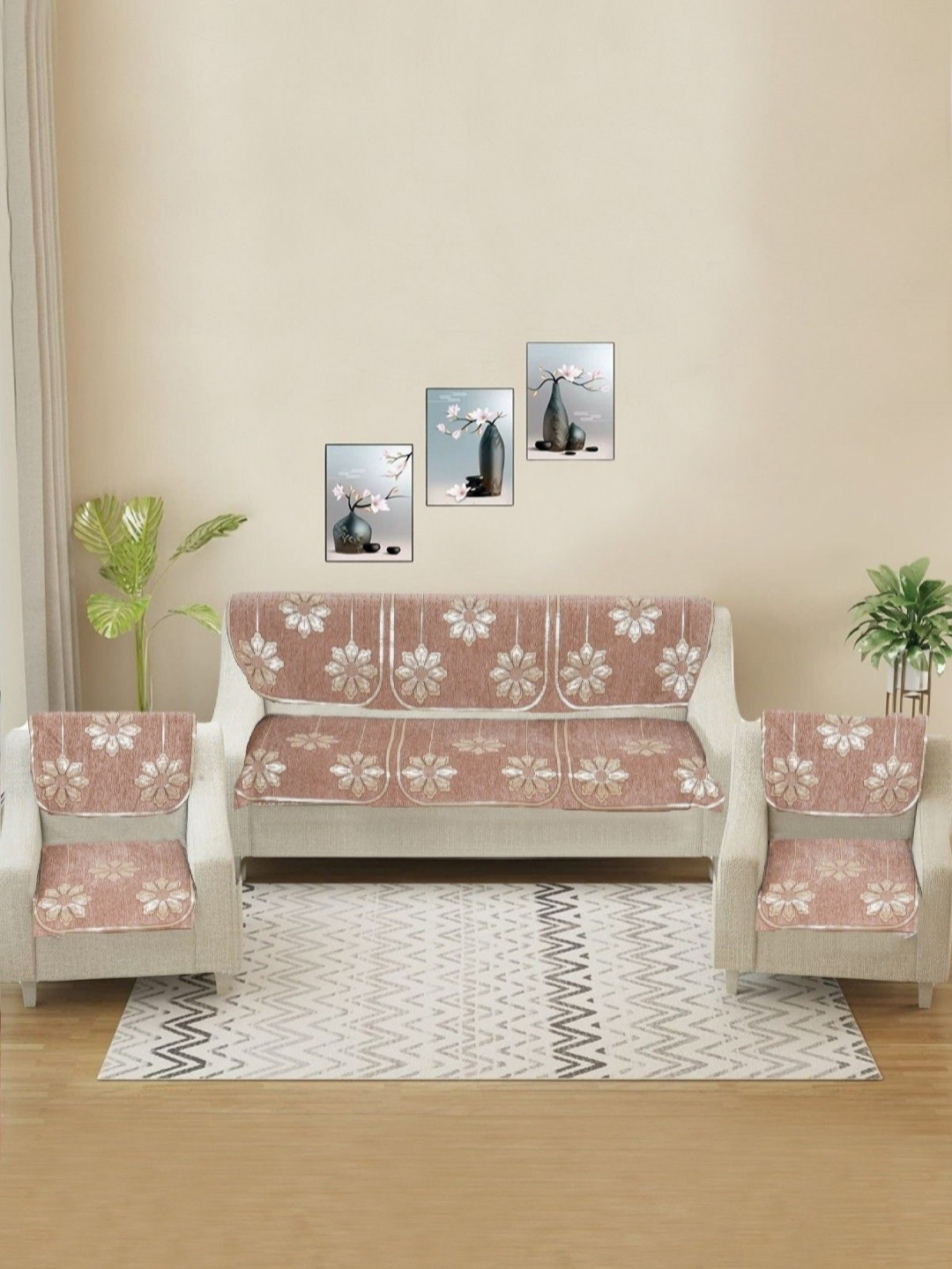 BREVARD Peach-Coloured Other Sofa Cover