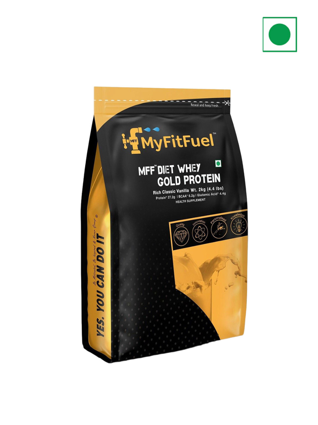 MyFitFuel MFF Diet Whey Gold Protein - 2Kg - Vanilla