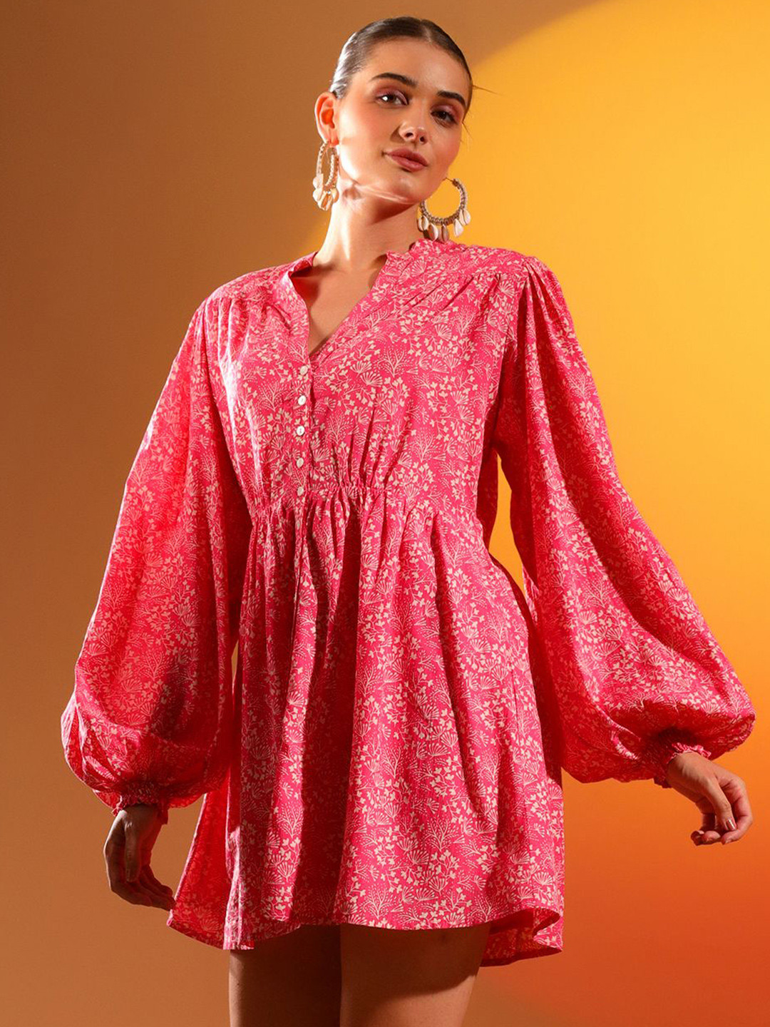 Saint G Women's Floral Puff Sleeve Fit & Flare Dress