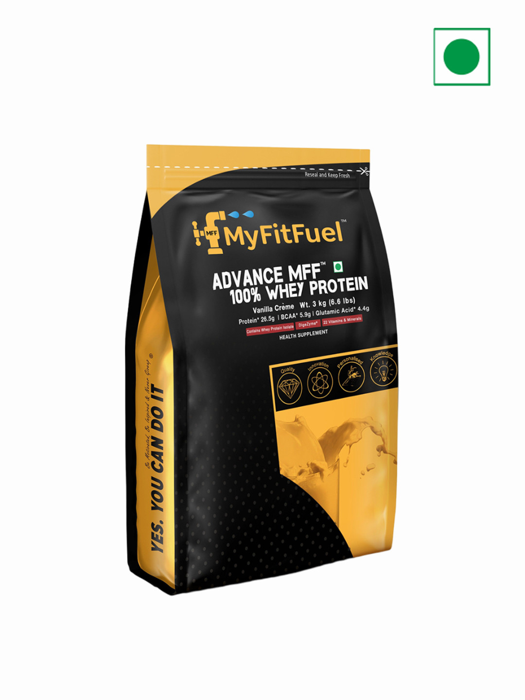 MyFitFuel Advance 100% Whey Protein- Vanilla Creme Flavour- 3Kg