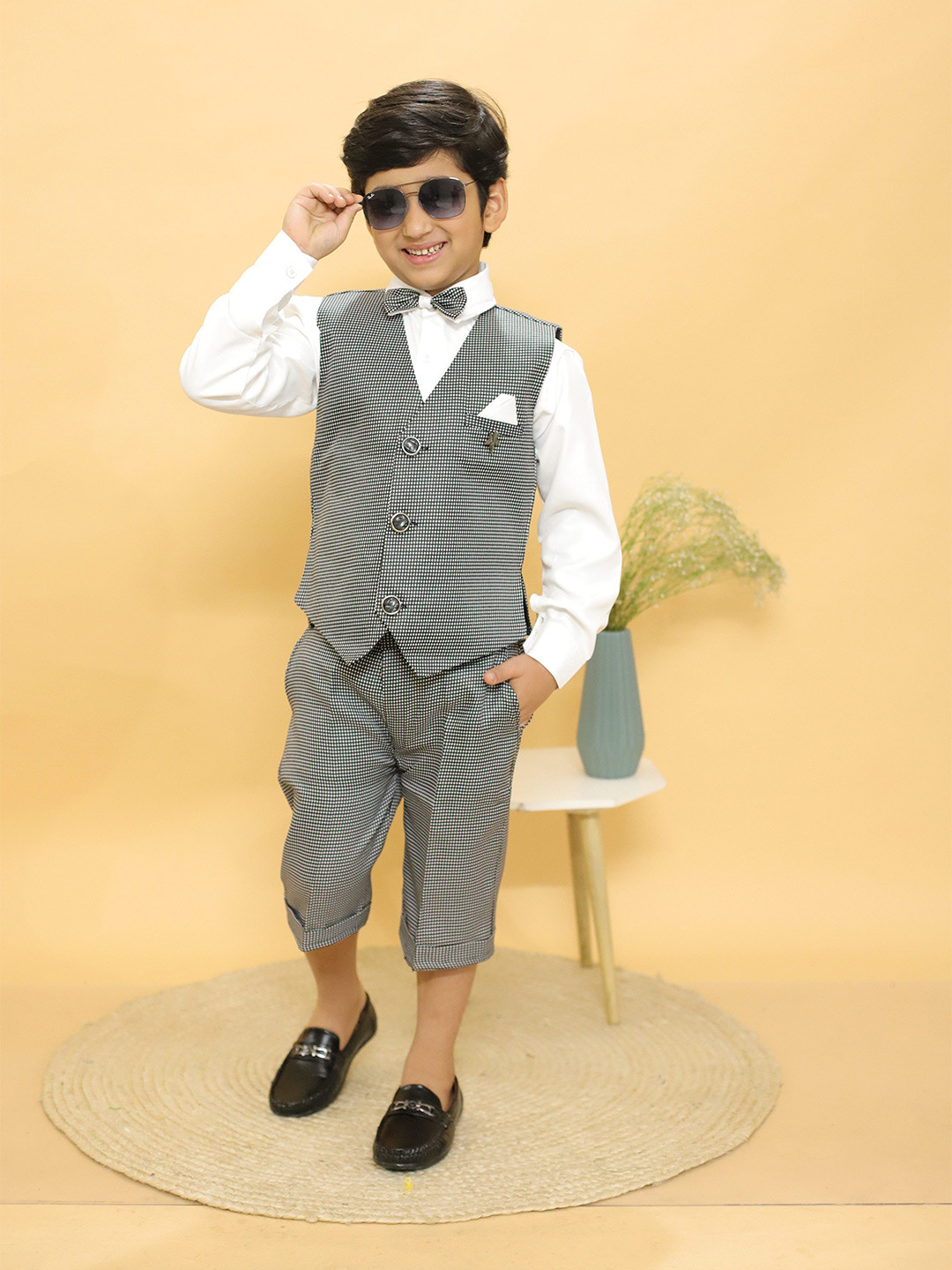 ALLES MARCHE Boys 3 Pieces Printed Party Suits