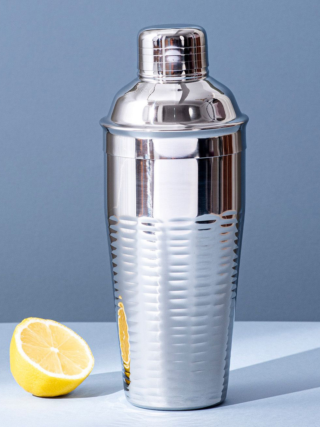 nestroots Silver Toned Stainless Steel Cocktail Shaker