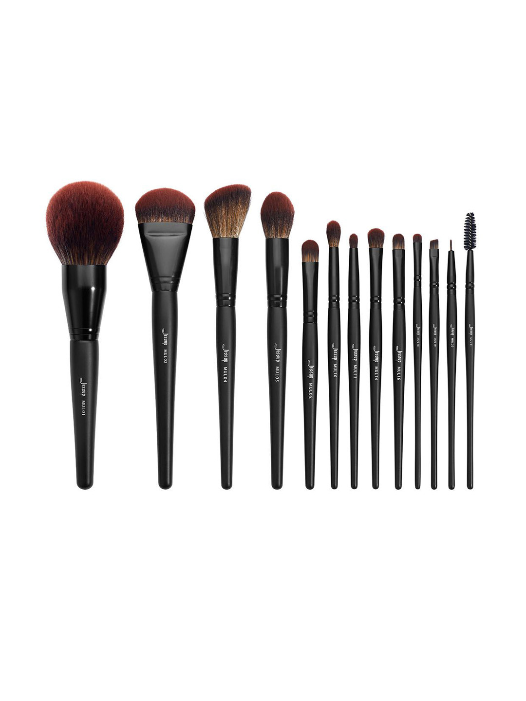 JESSUP Set Of 13 Essential Collection Brush Set- Black