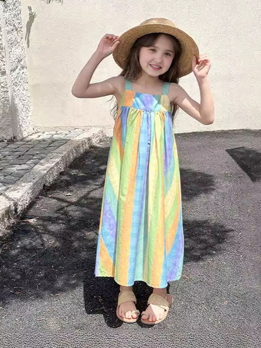 INCLUD Girls Printed Casual Maxi Dress