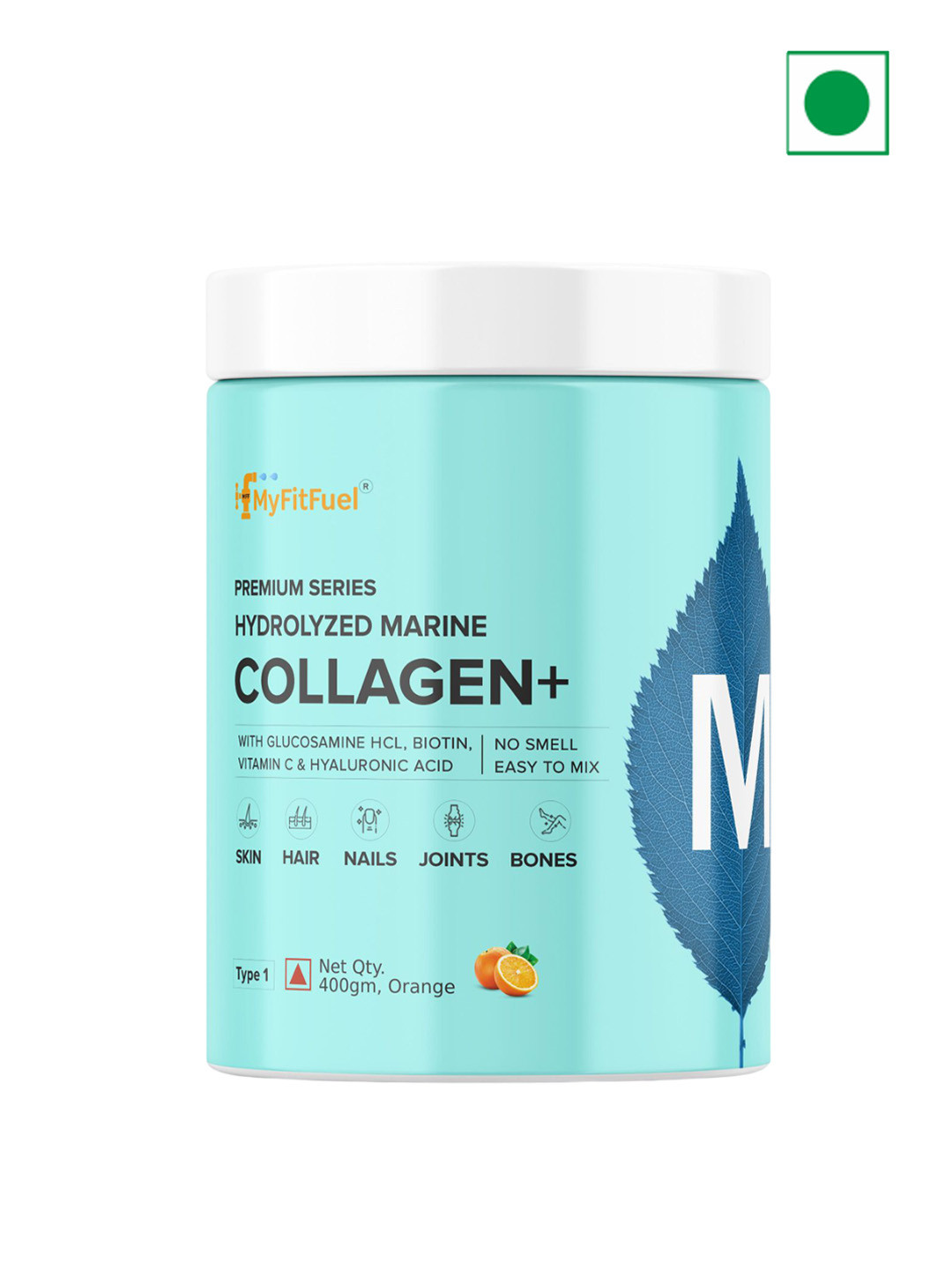 MyFitFuel Premium Series Hydrolyzed Marine Collagen+ - 400g - Orange