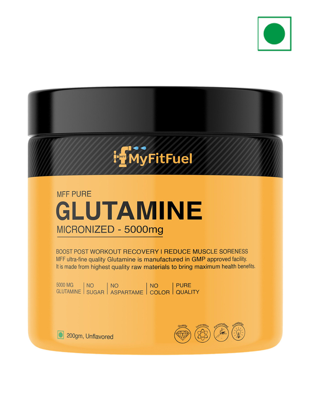 MyFitFuel Pure Glutamine Micronized 5000mg - Unflavored - 200gm
