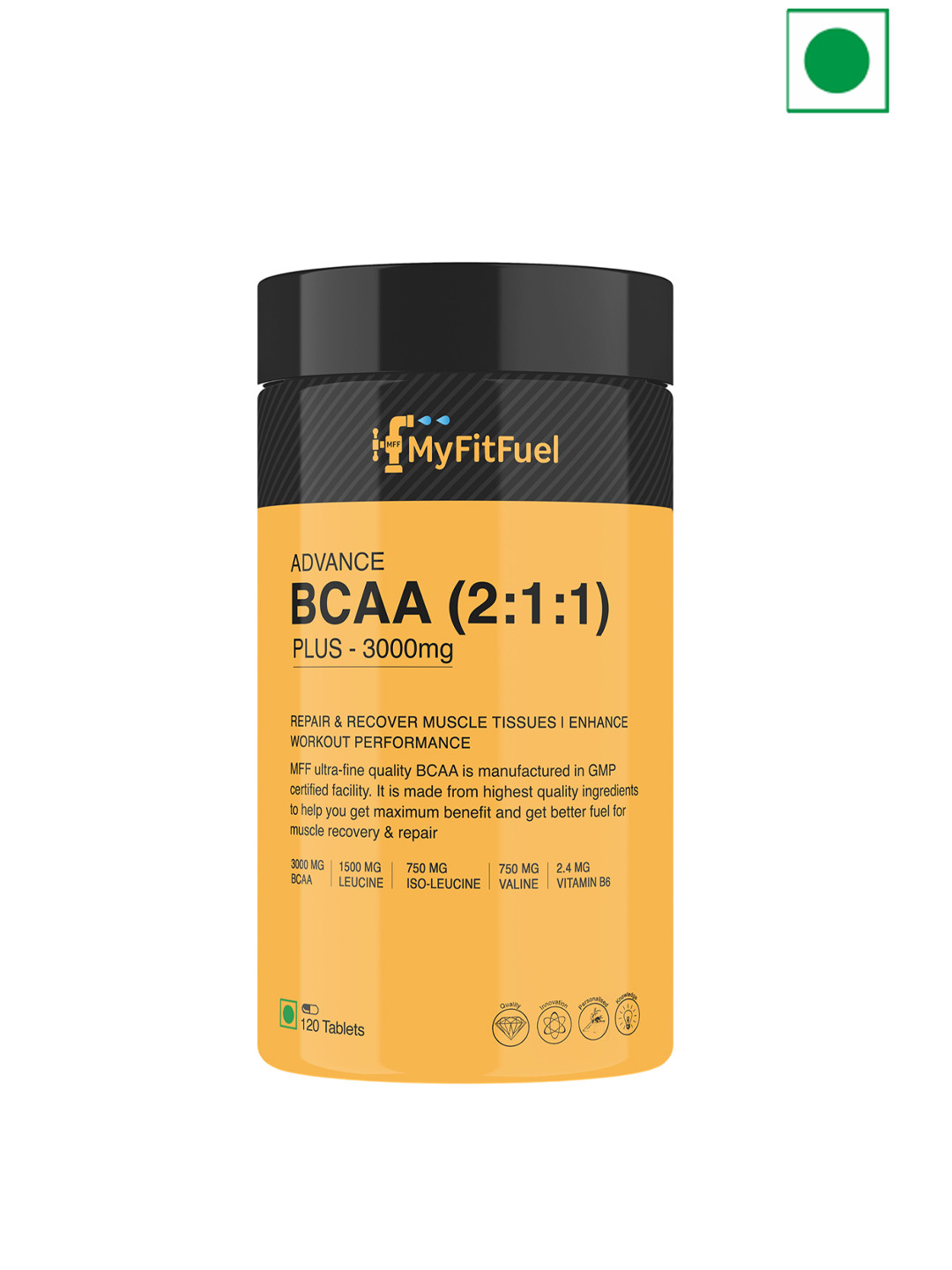 MyFitFuel Advance BCAA 2:1:1 Plus 3000mg Tablets - 120 Tablets