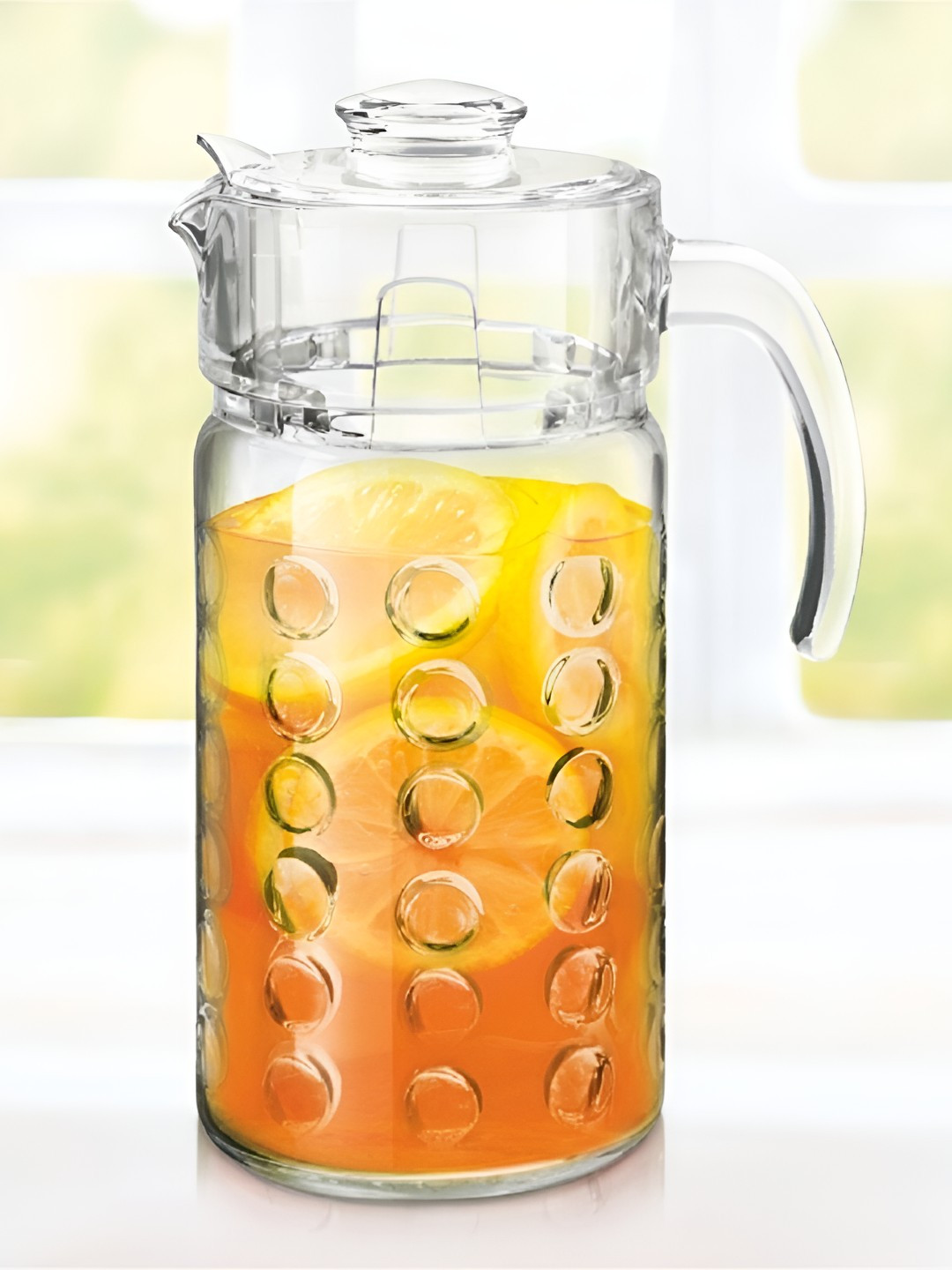 PERICAL Transparent Glass Water Jug With Lid-1.8 L